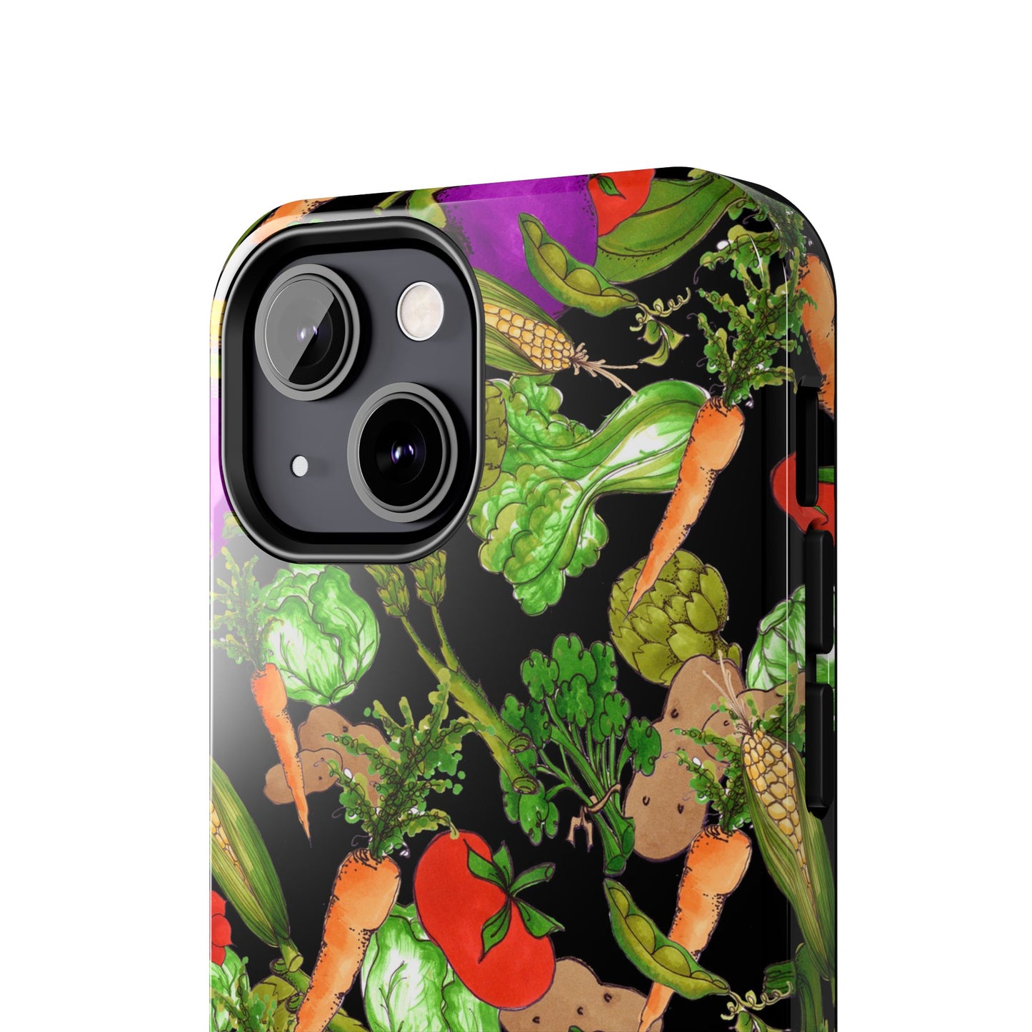 Veggie Jungle Black Phone Case