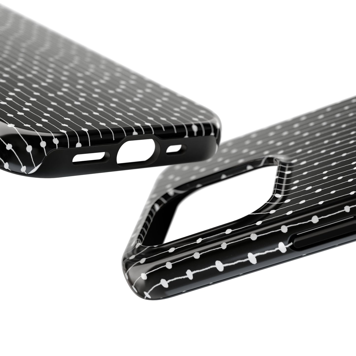 Pin Stripe Black / White Phone Case