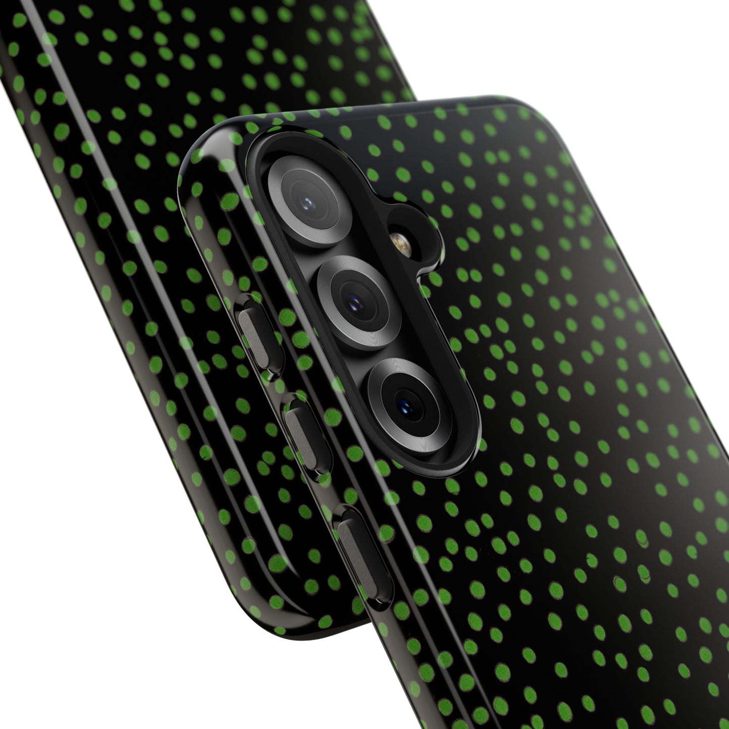 Dinky Dots Black / Green Phone Case