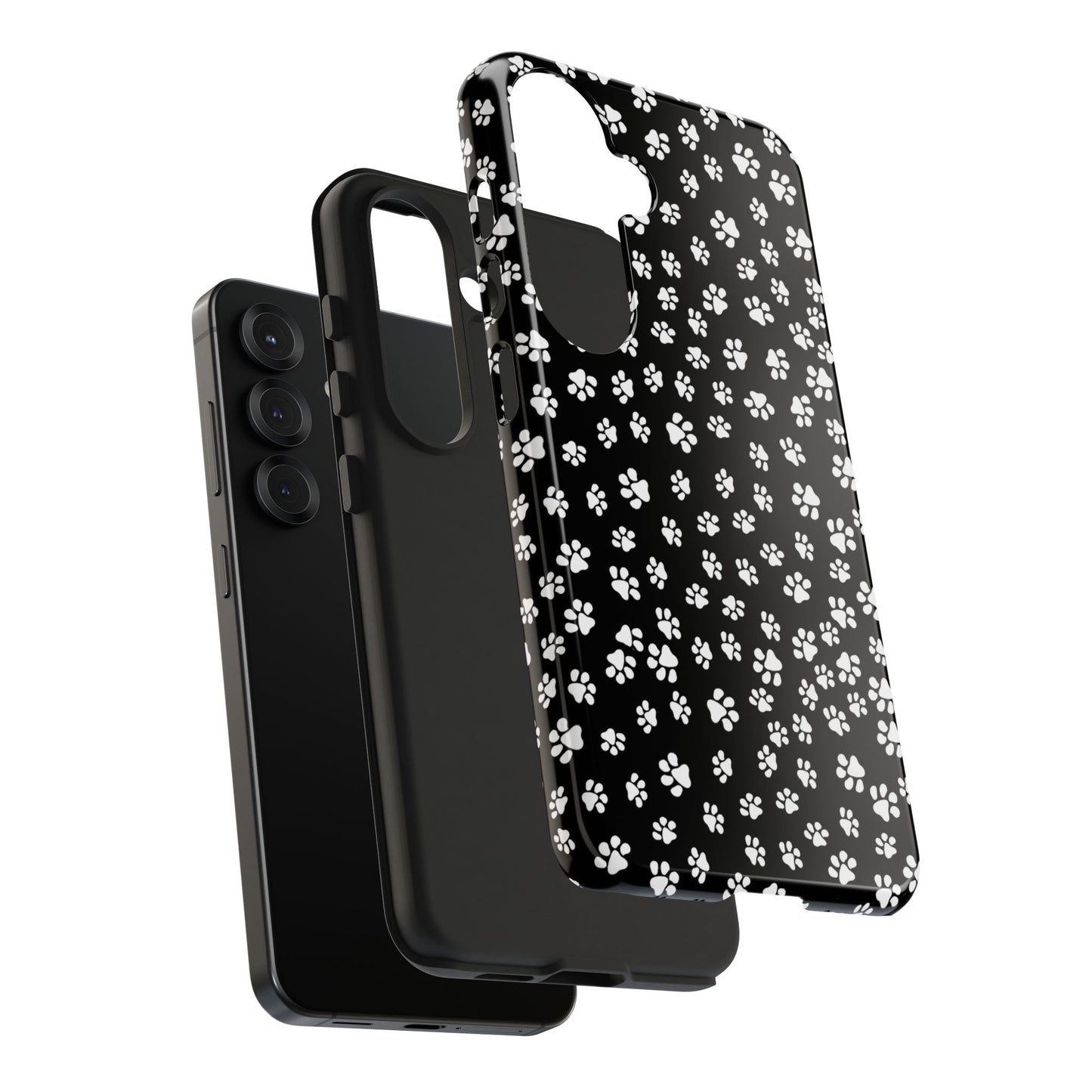 Little Paws Black / White Phone Case