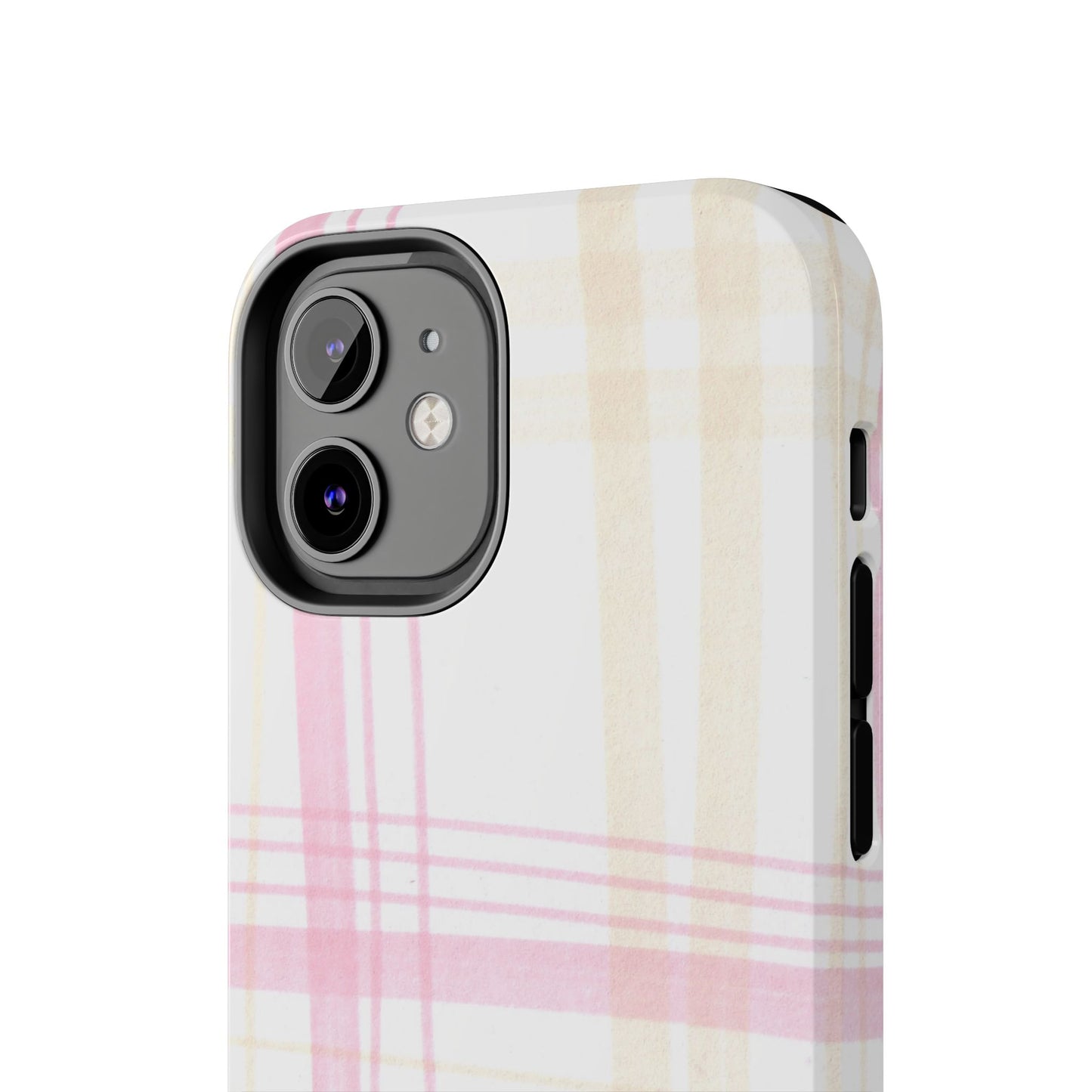 Flower Model Plaid Phone Case