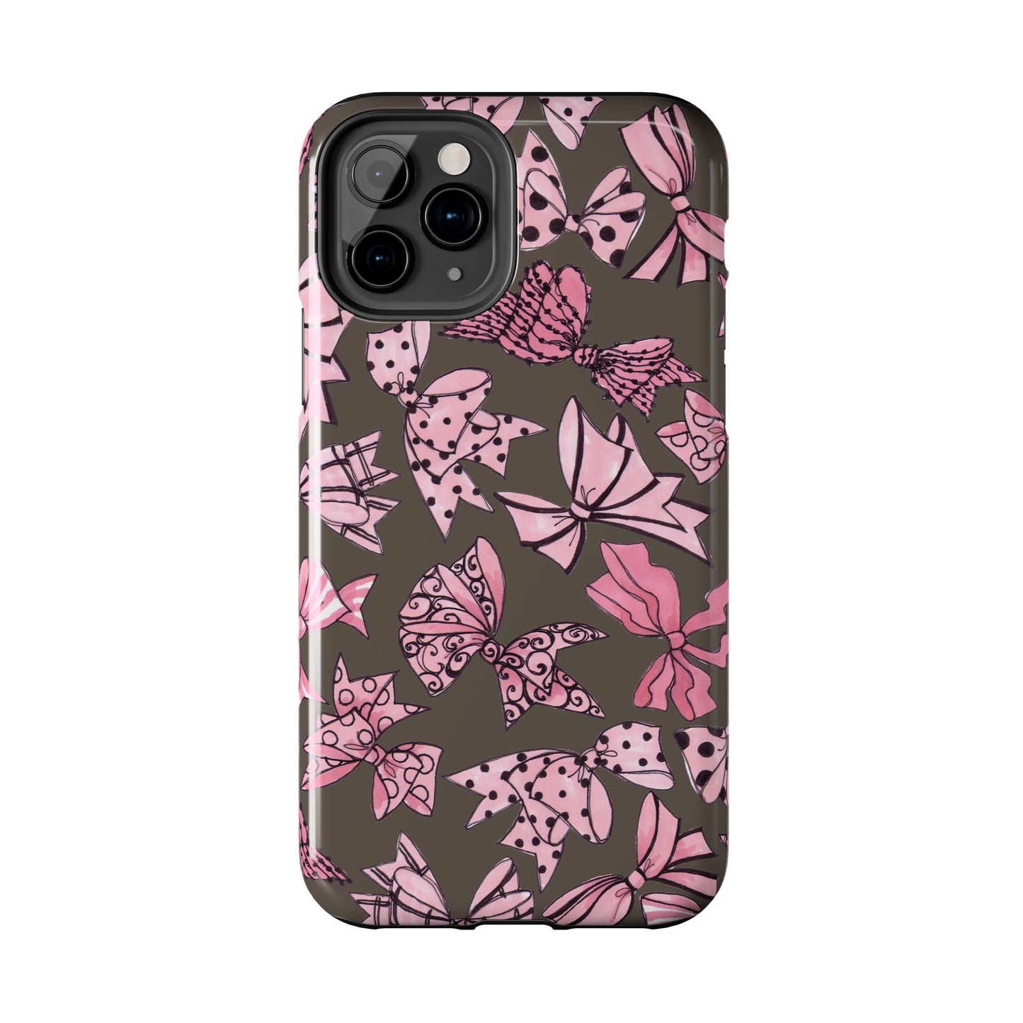 Blushing Bows Mocha Phone Case