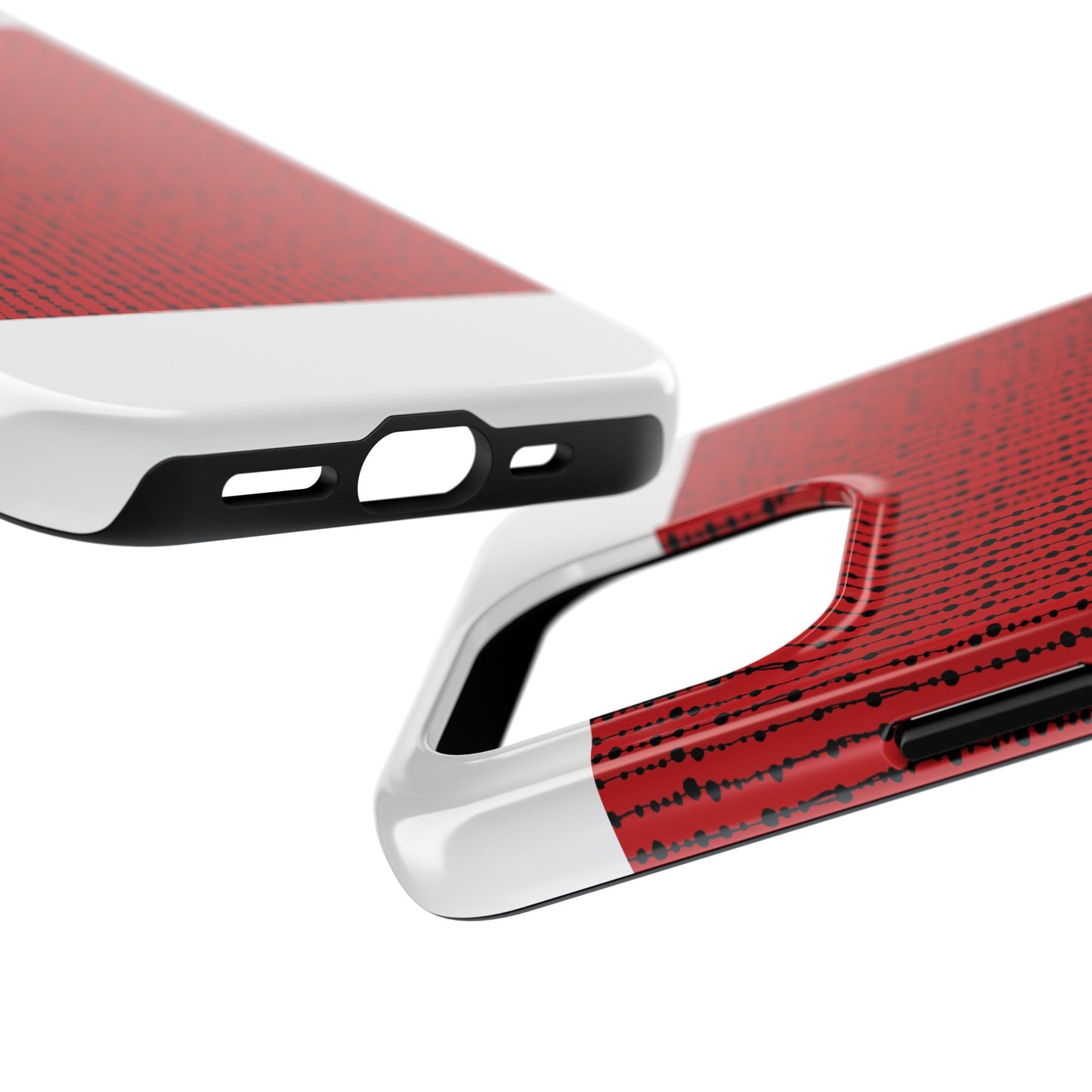 Beaded Curtain Red / Black Phone Case