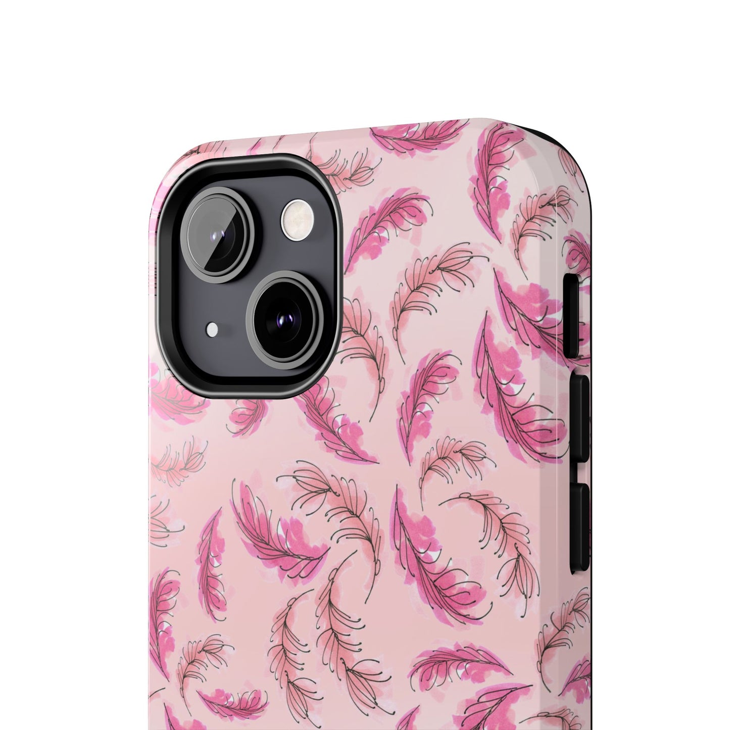 Flam Feathers Pink Phone Case