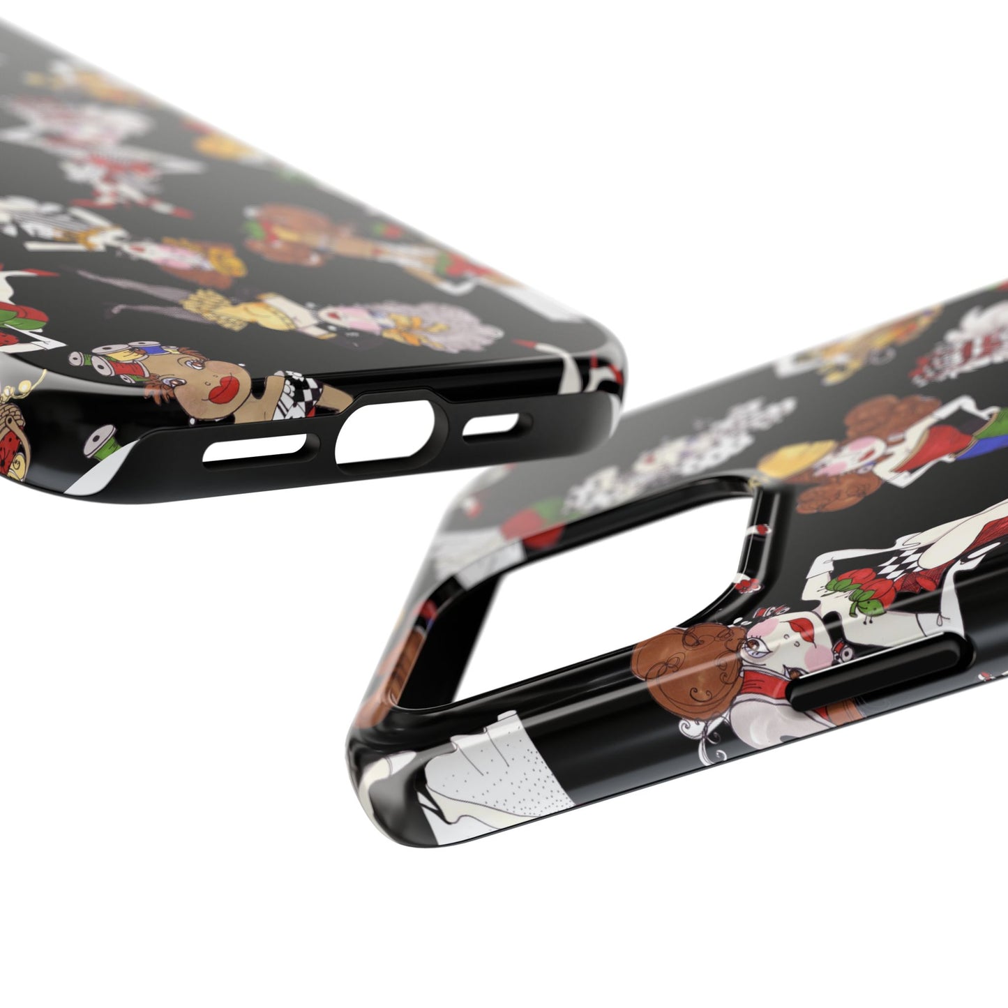 Sew Tossed Black Phone Case