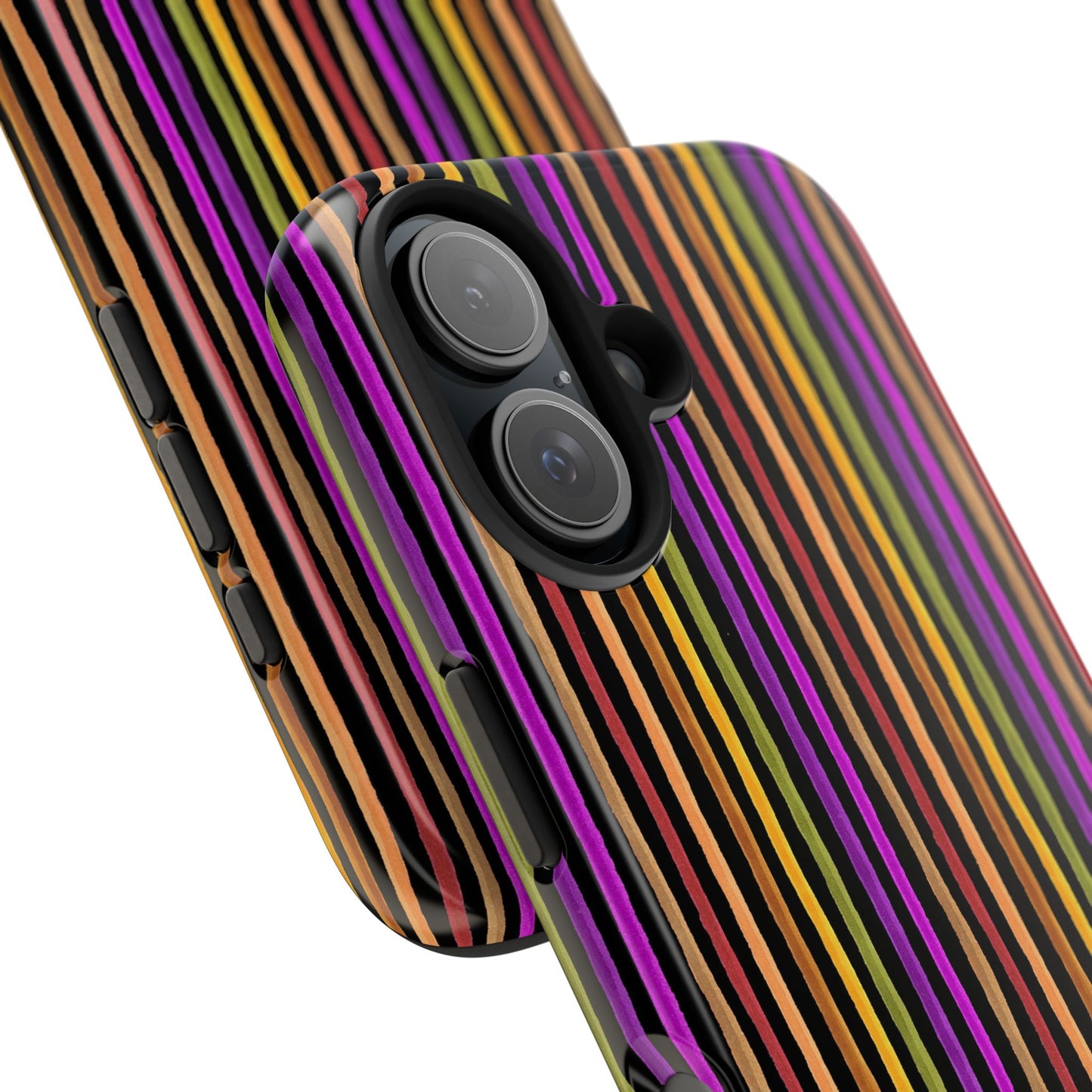 Spice Stripe Black Phone Case