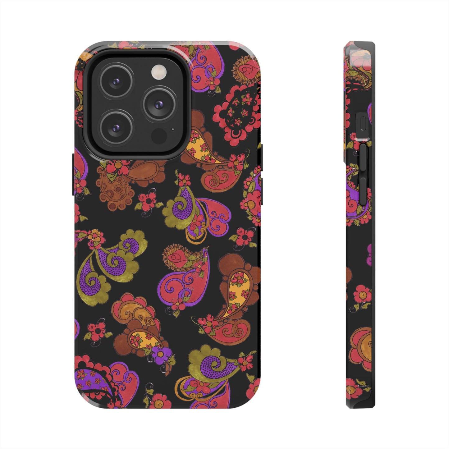 Posie Paisley Black Phone Case