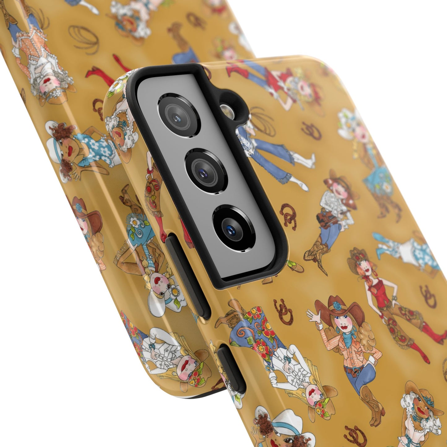 Tossed Cowgirls Tan Phone Case