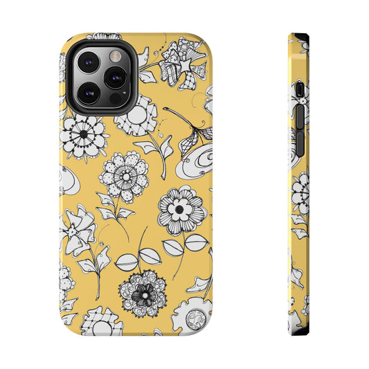 Paper Posies Yellow Phone Case