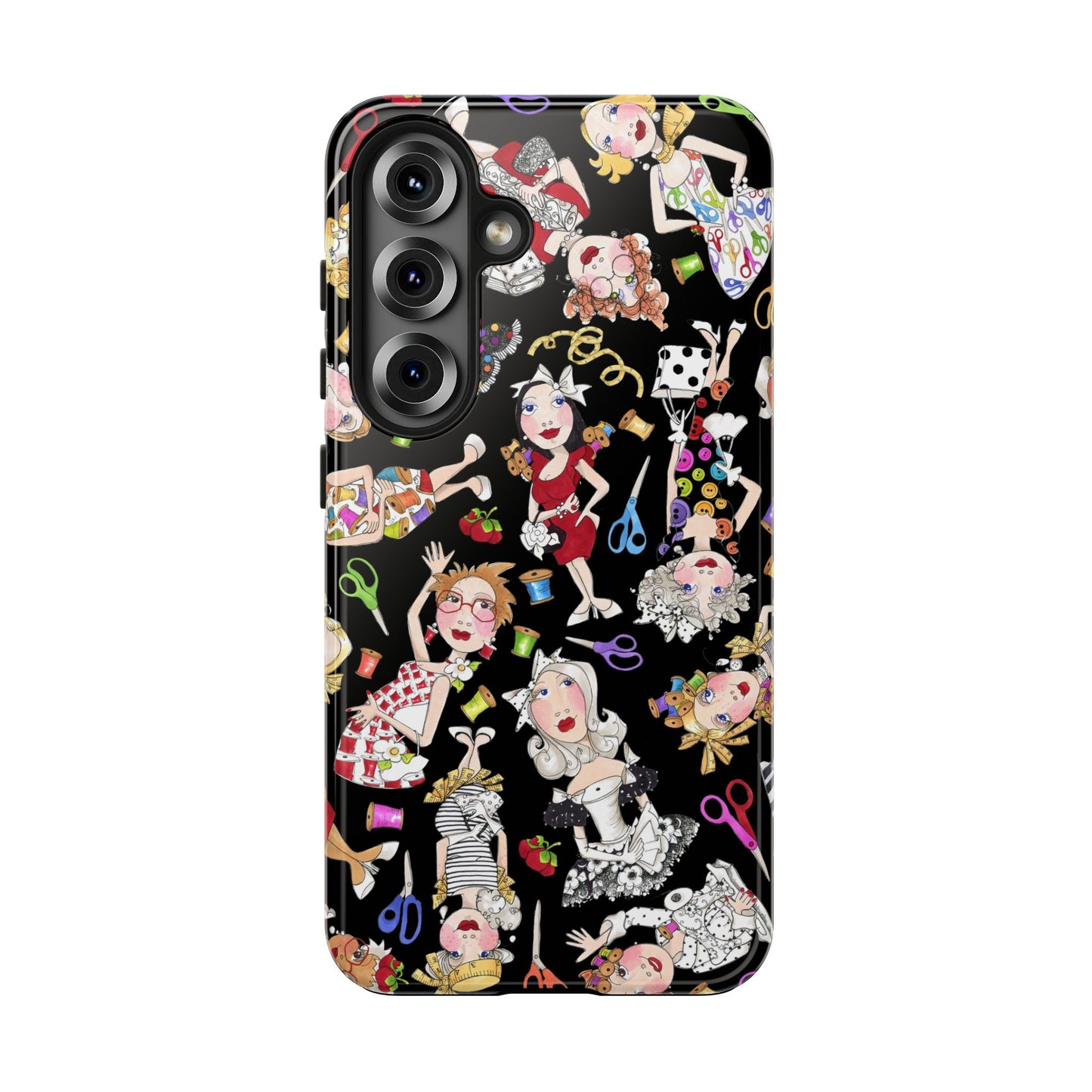 Sew Tossed Black Phone Case