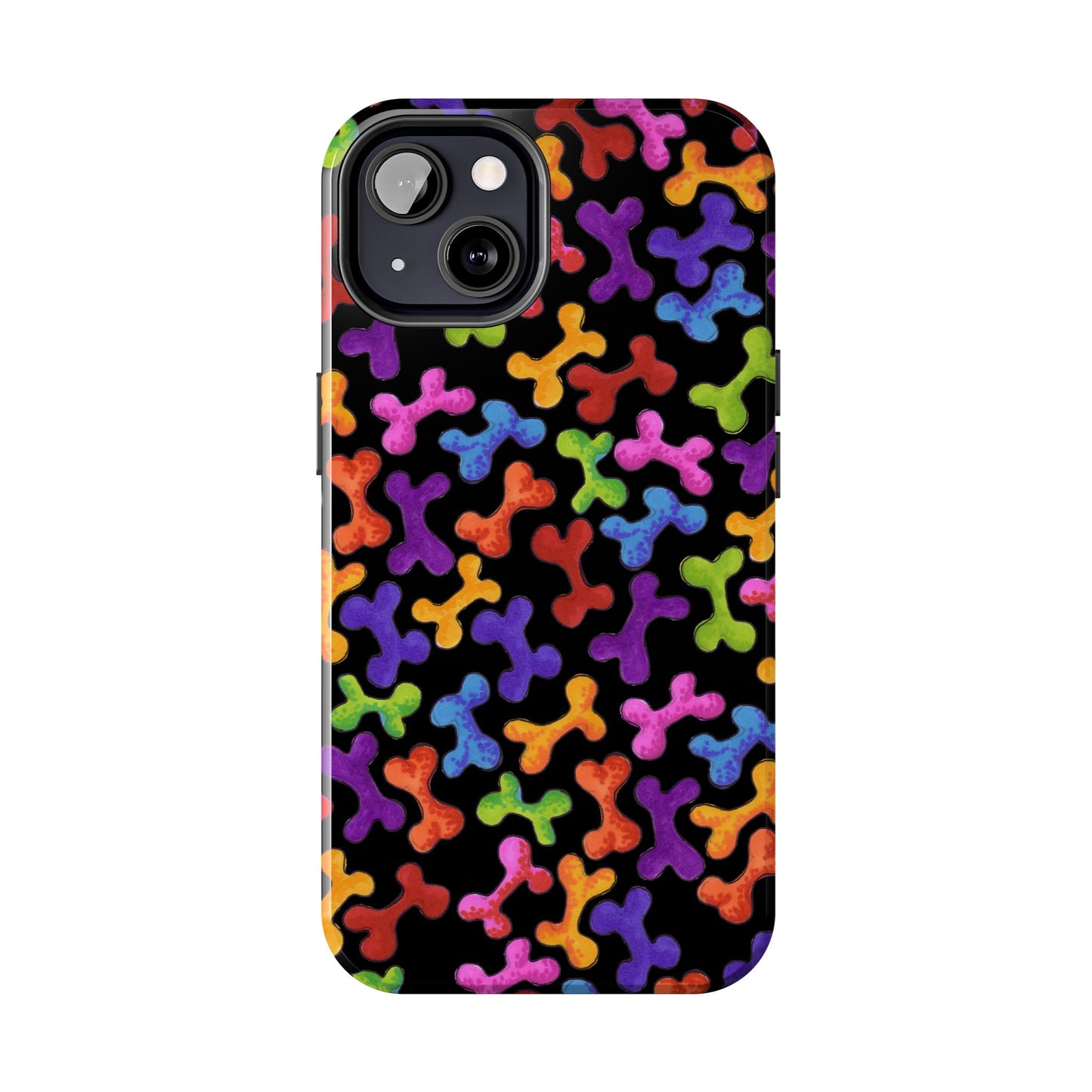 Fancy Bones Black / Multi Phone Case