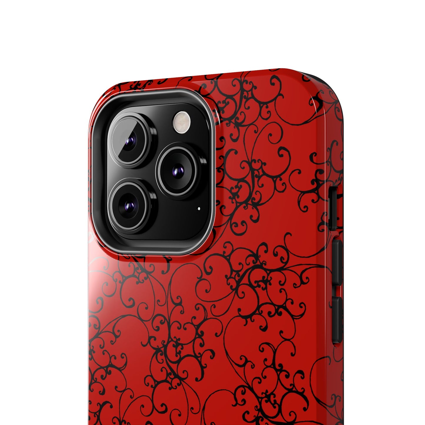 Elegant Scroll Red / Black Phone Case