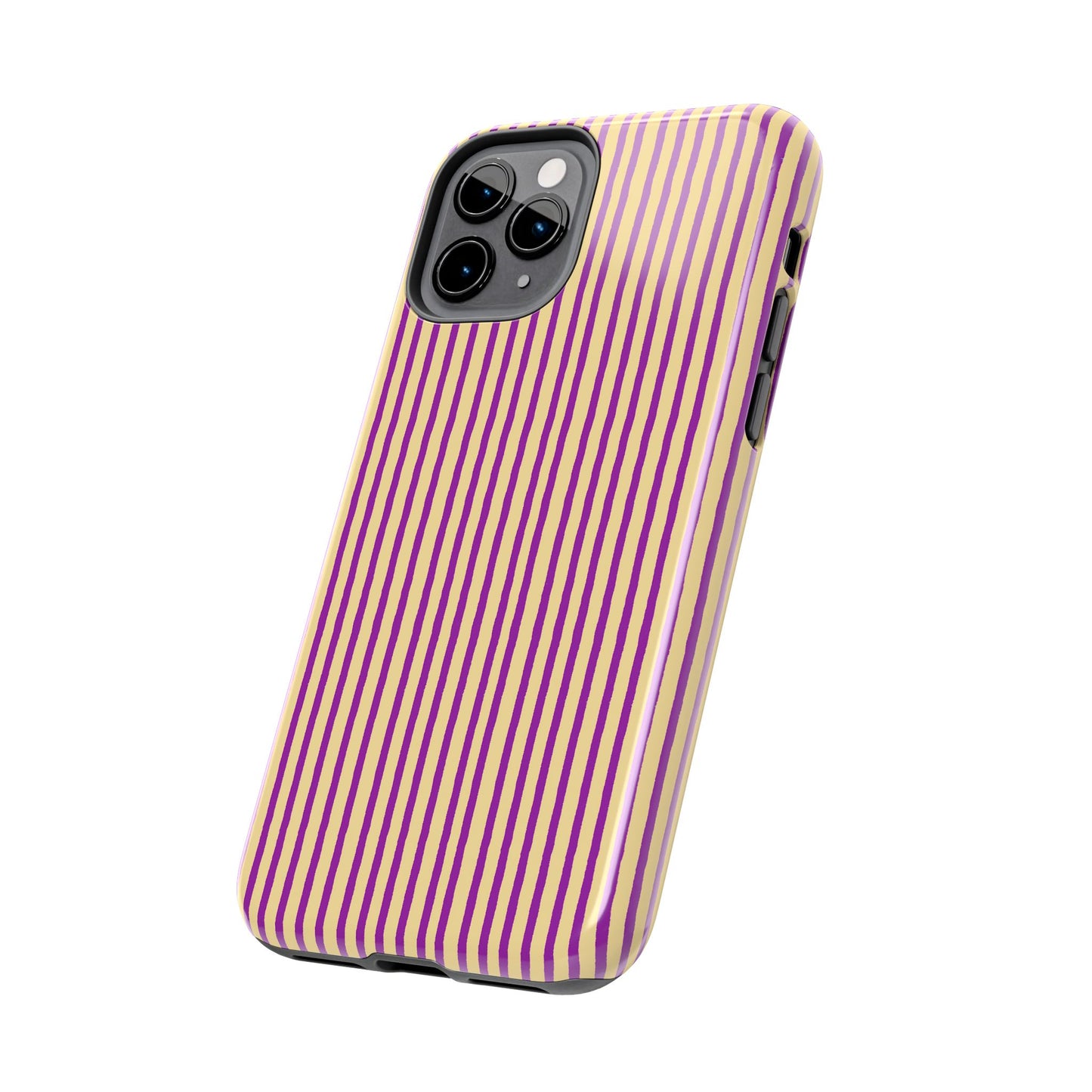 Stripe Yellow / Purple Phone Case