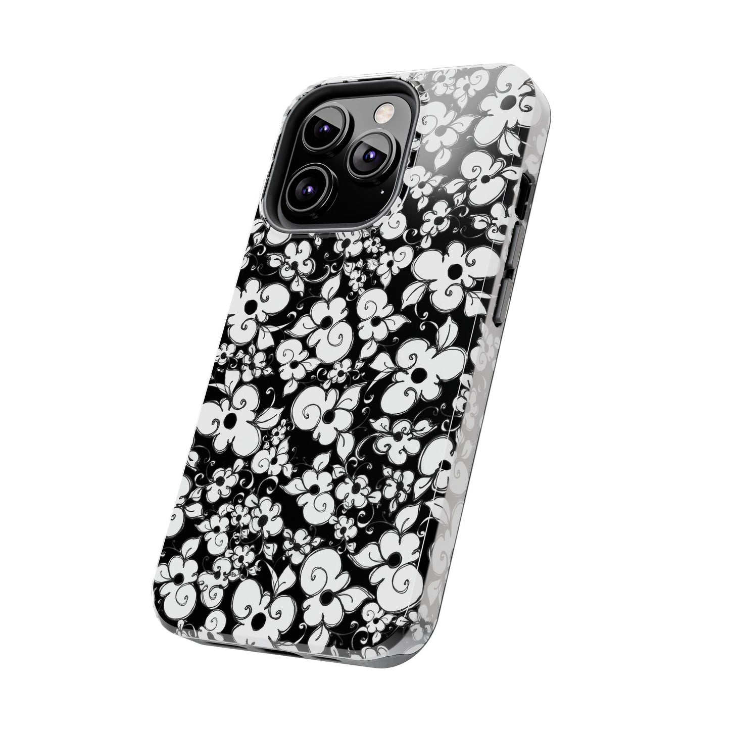 Dog Daisies Black Phone Case