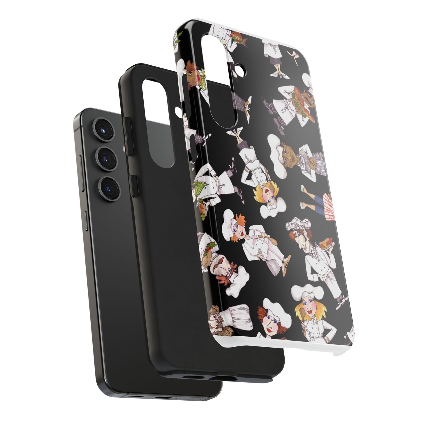Tossed Chefs Black Phone Case