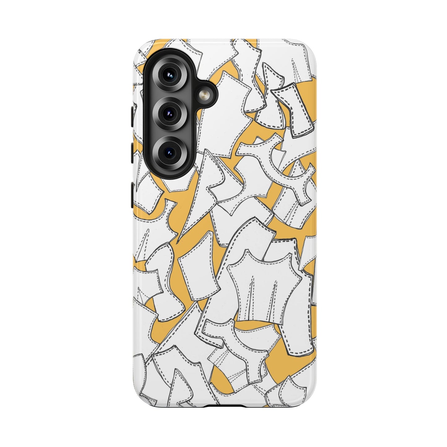 Pattern Pieces Yellow Phone Case