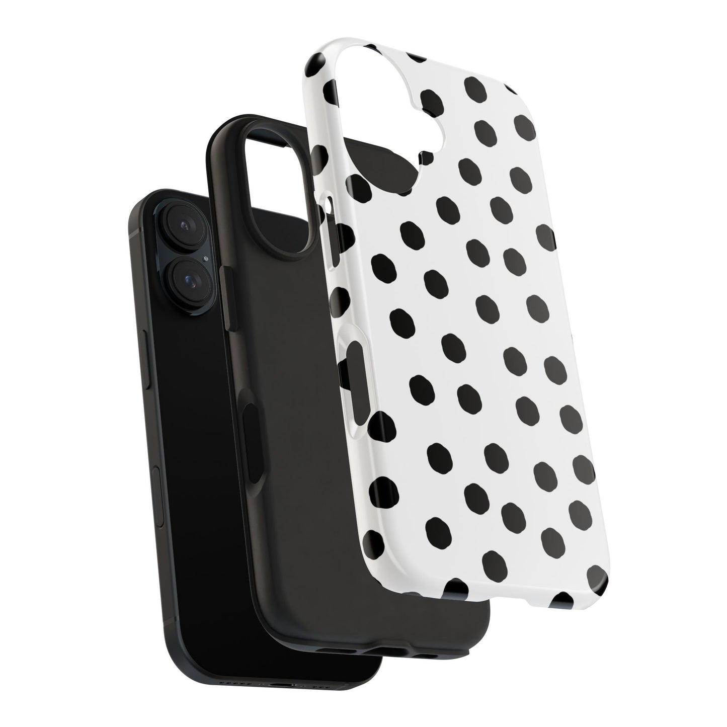 Jumbo Dots White / Black Phone Case