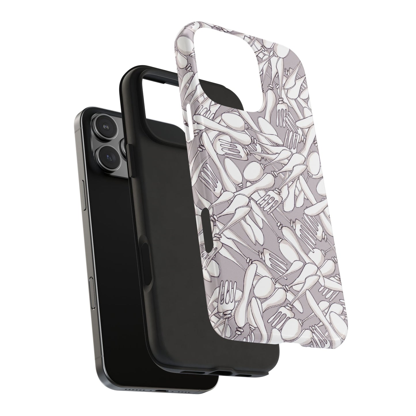 Silverware Wars Silver Phone Case