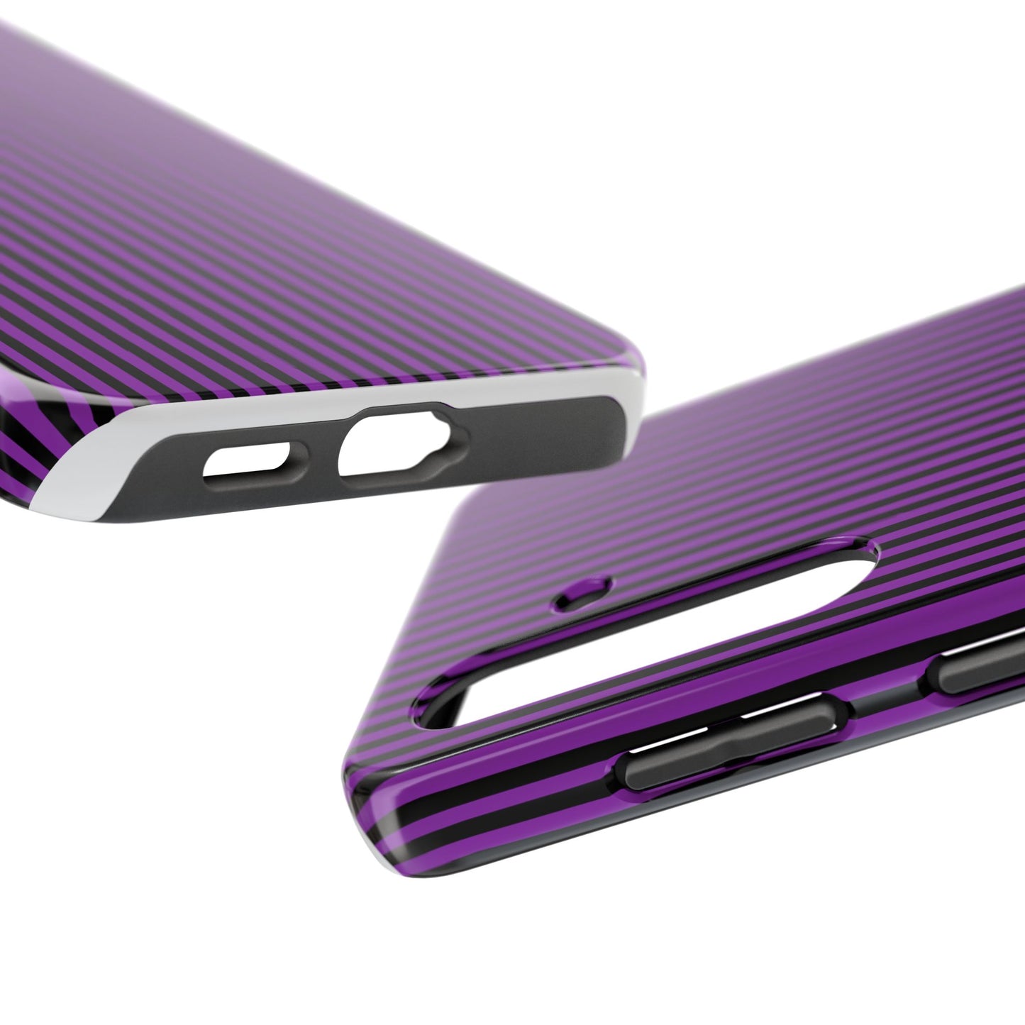 Stripe Purple / Black Phone Case