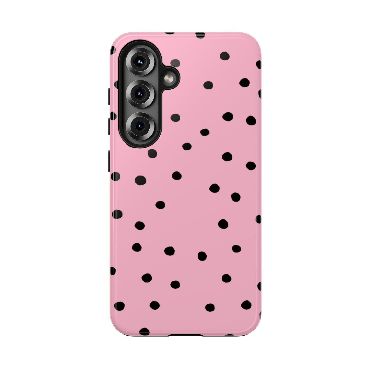 Dinky Dots Pink / Black Phone Case