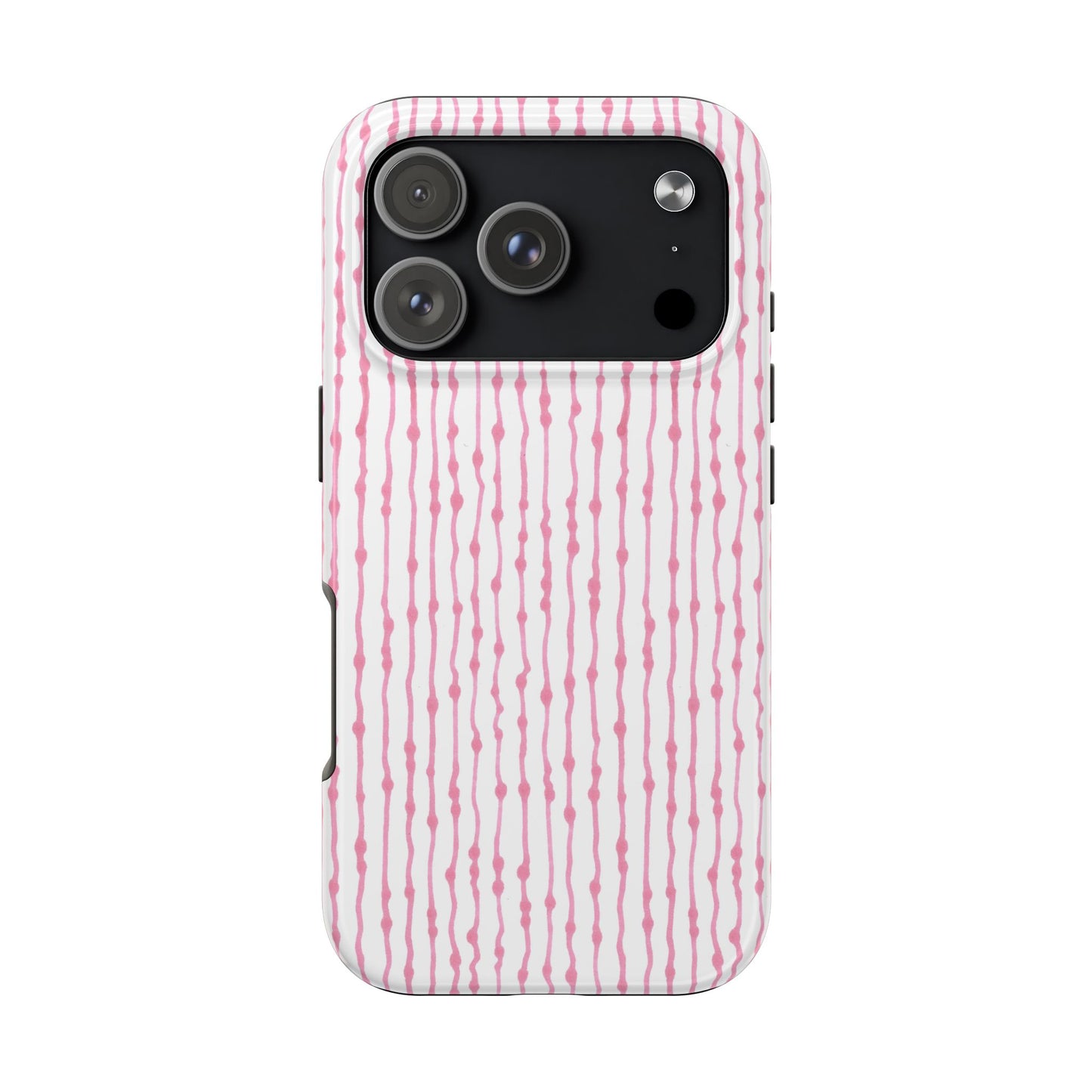 Faux Seersucker White / Pink Phone Case