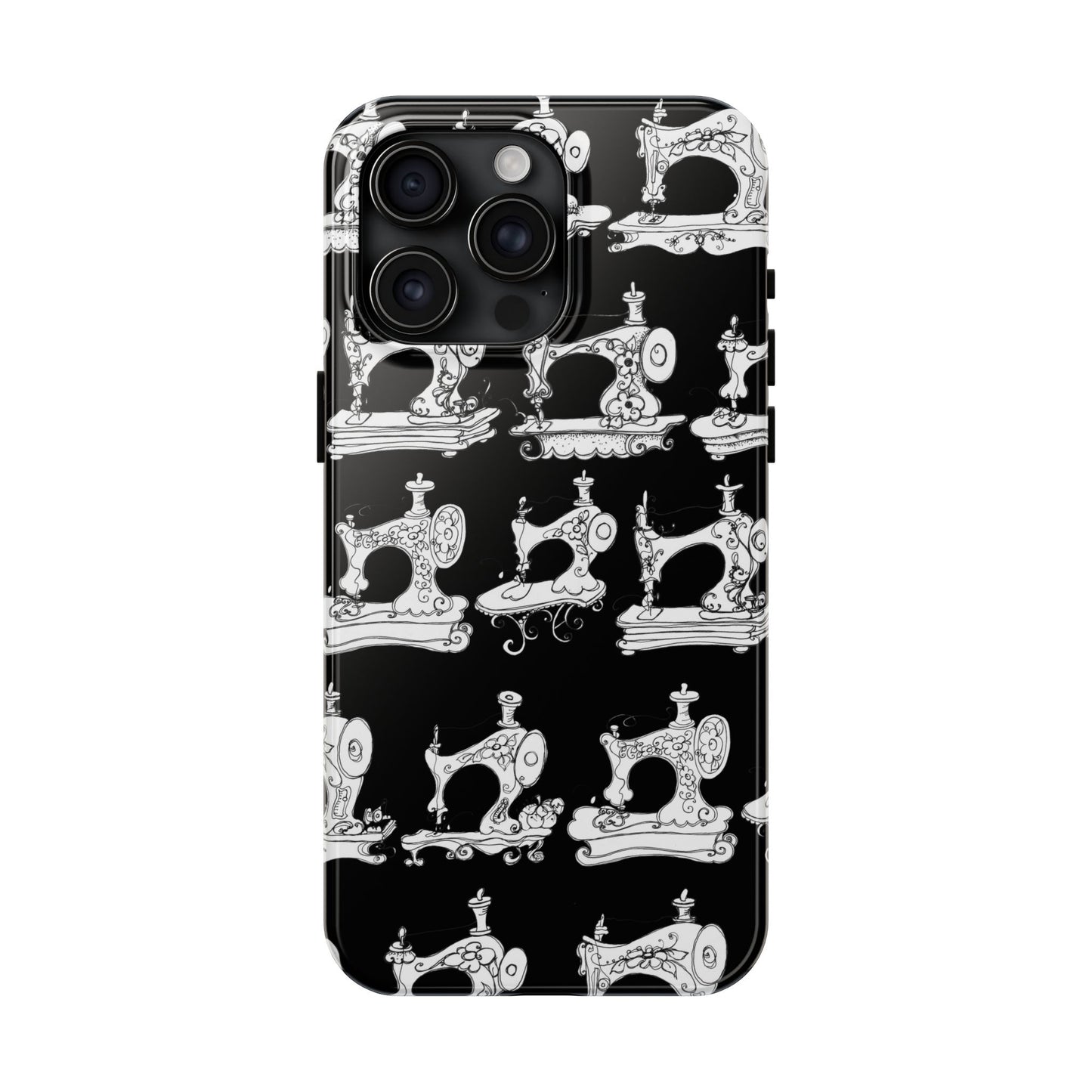 Sew Sew Black / White Phone Case