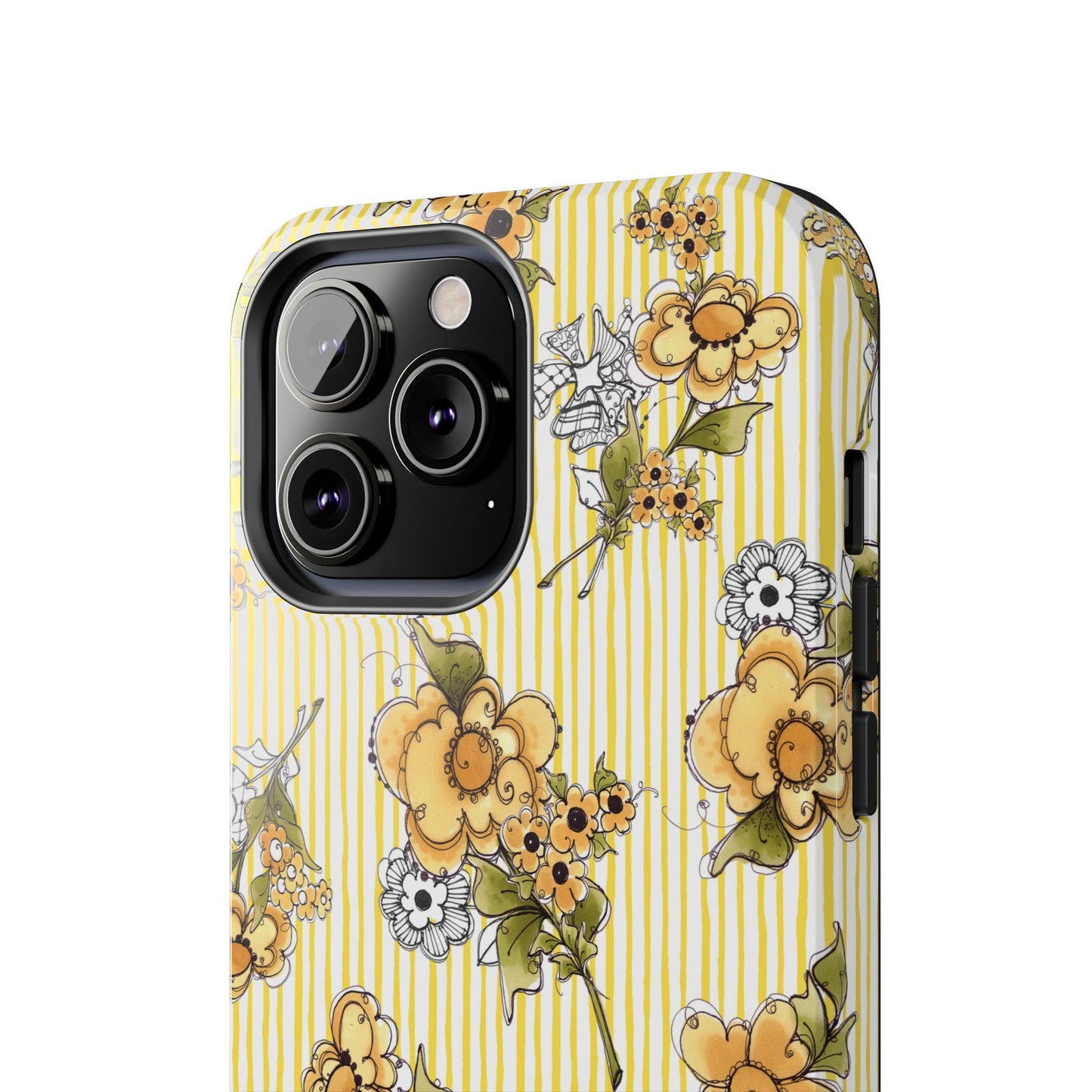 Bee Floral White / Yellow Phone Case