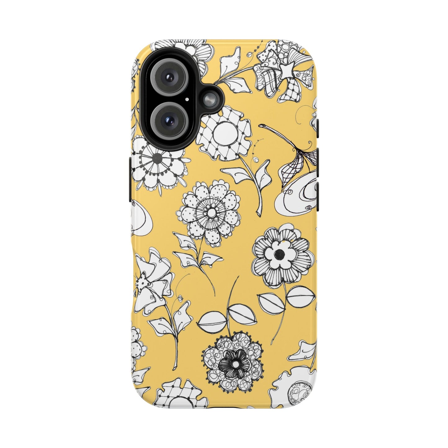 Paper Posies Yellow Phone Case