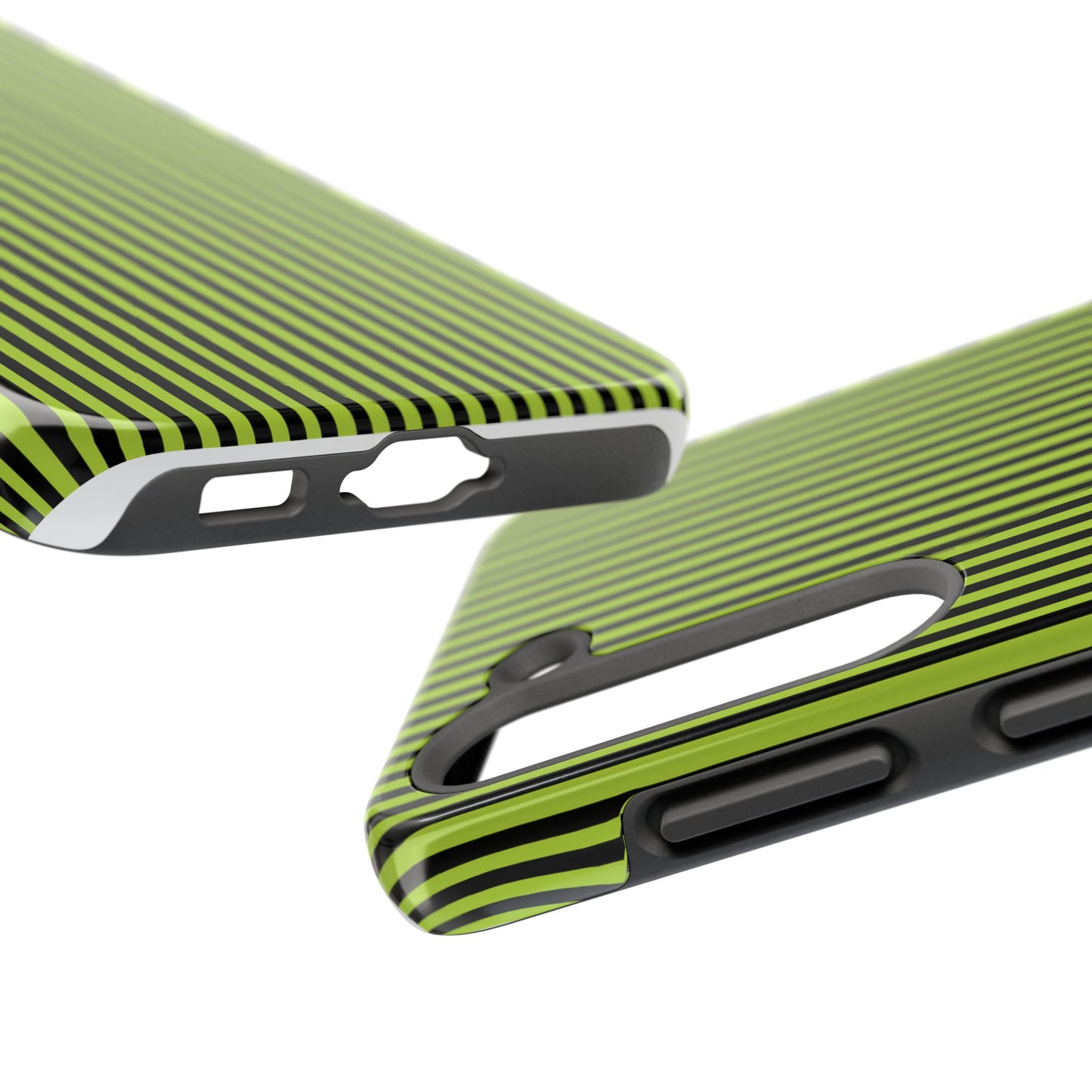 Stripe Green / Black Phone Case
