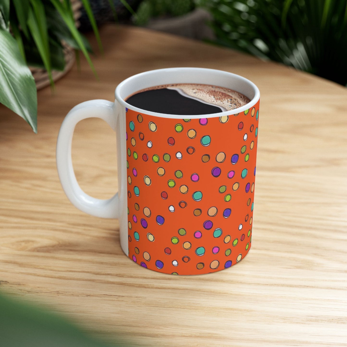Dog Dots Orange Cup