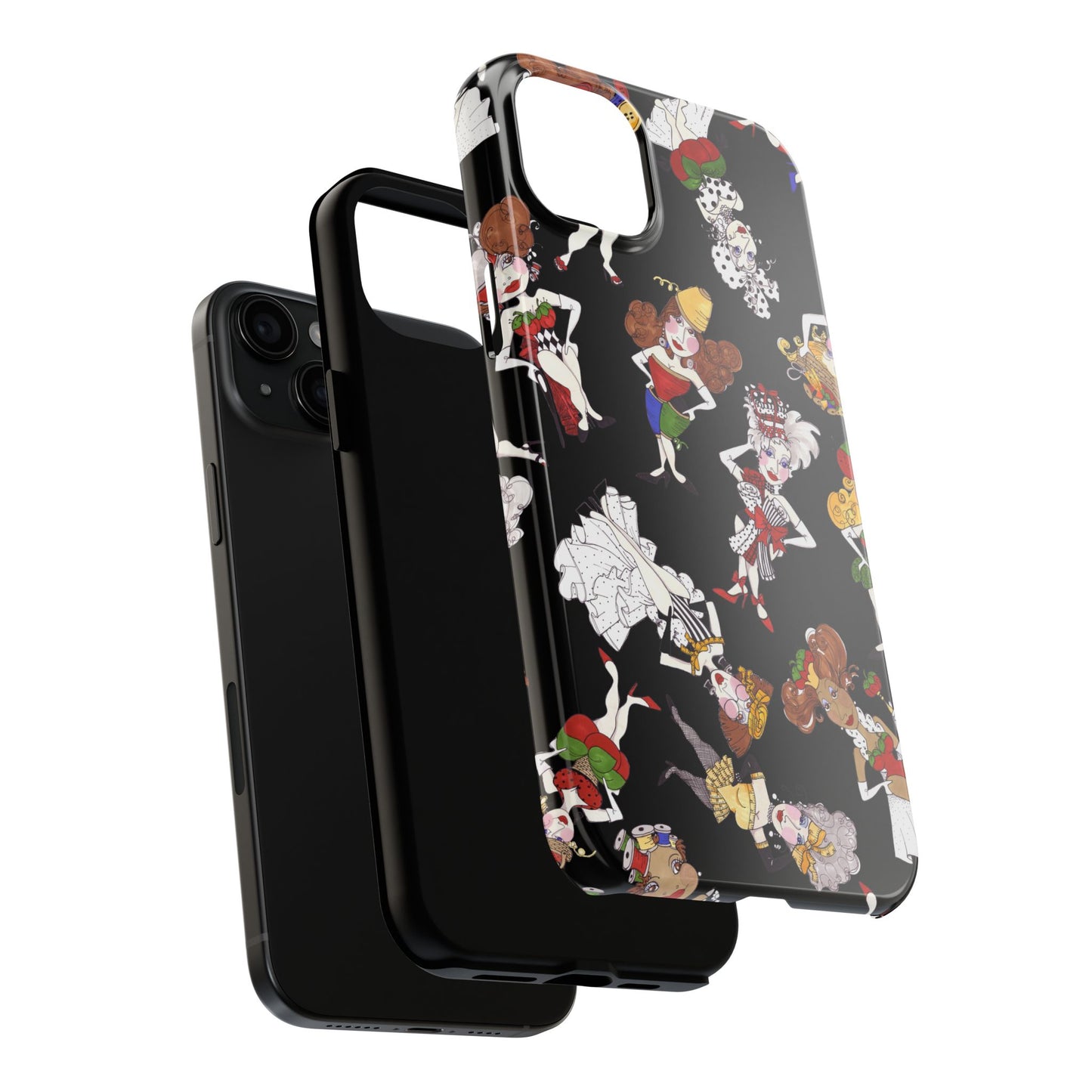 Sew Tossed Black Phone Case