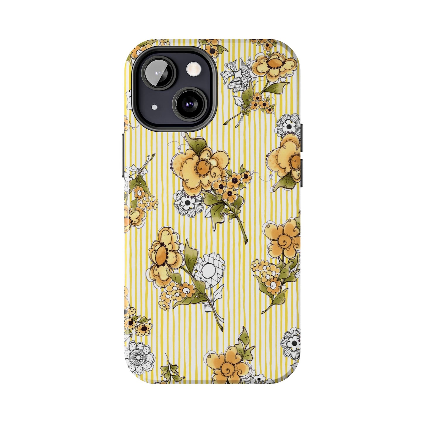 Bee Floral White / Yellow Phone Case