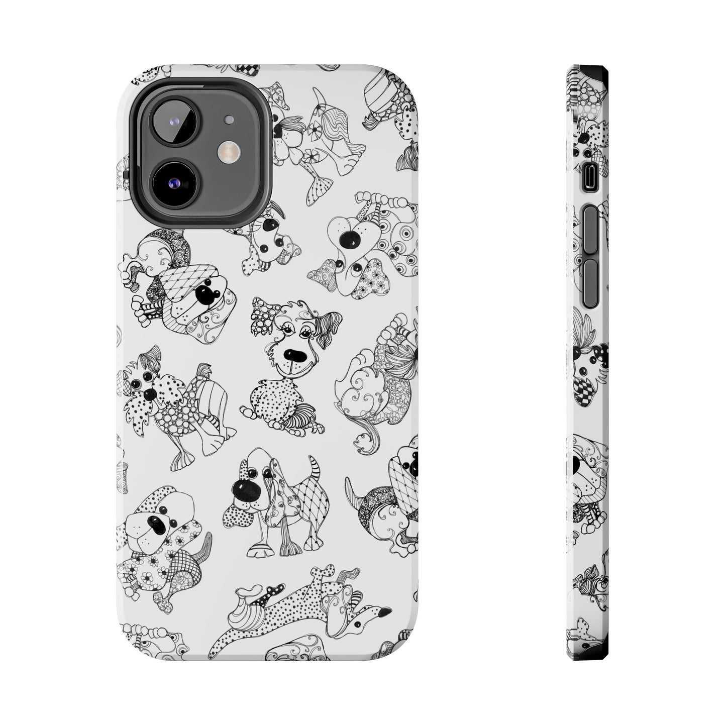 Doodle Dogs White Phone Case