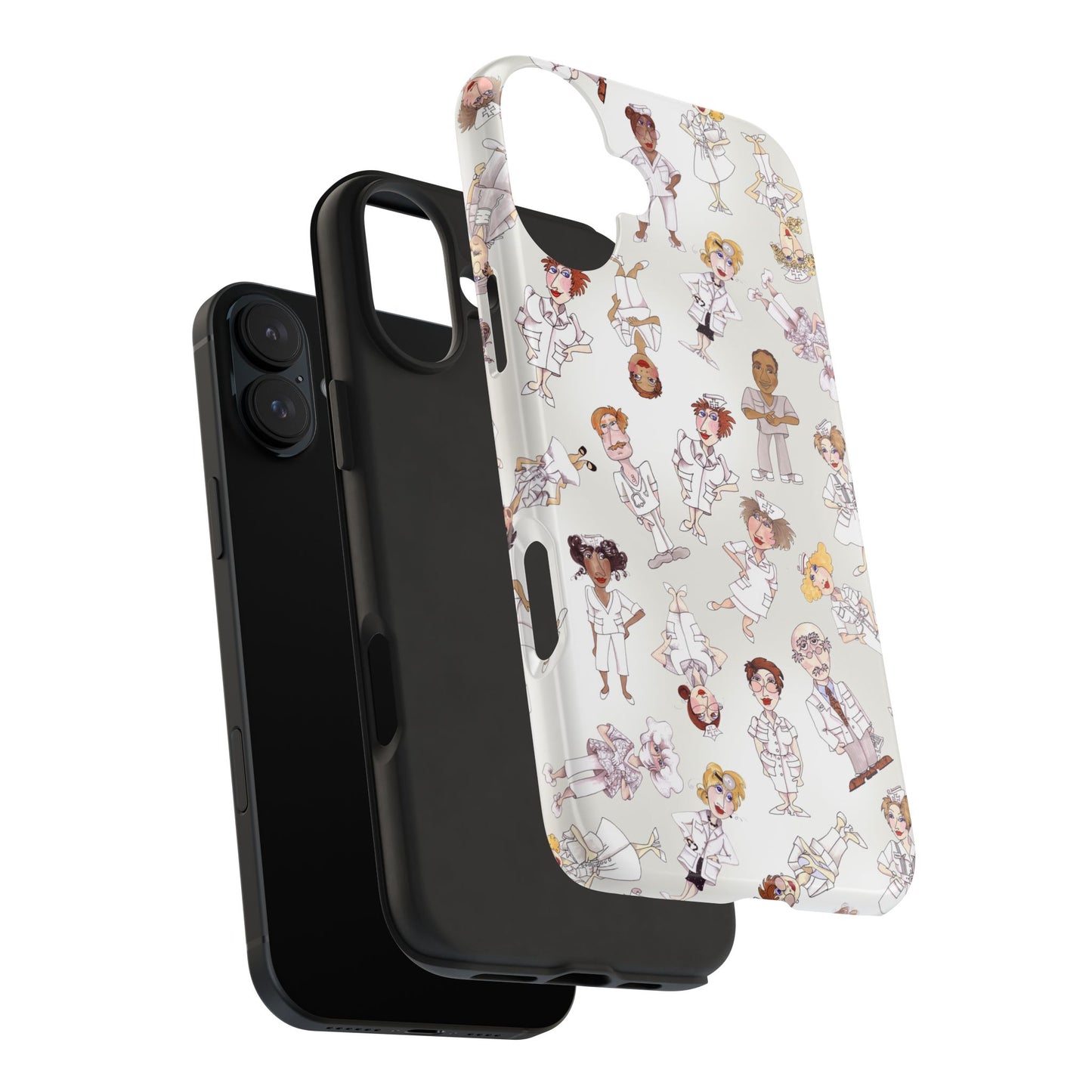 Tossed Nurses Gray Phone Case