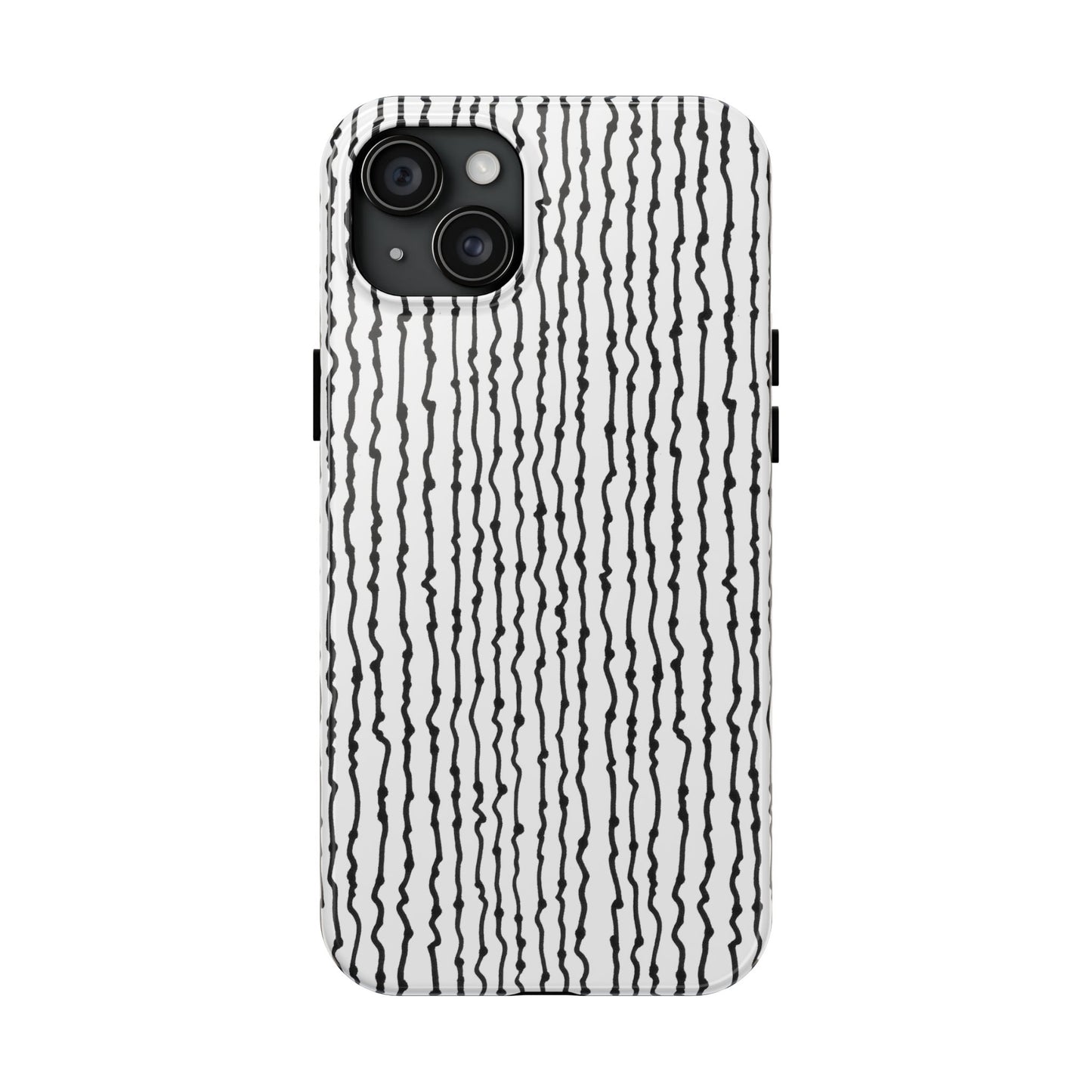 Faux Seersucker White / Black Phone Case