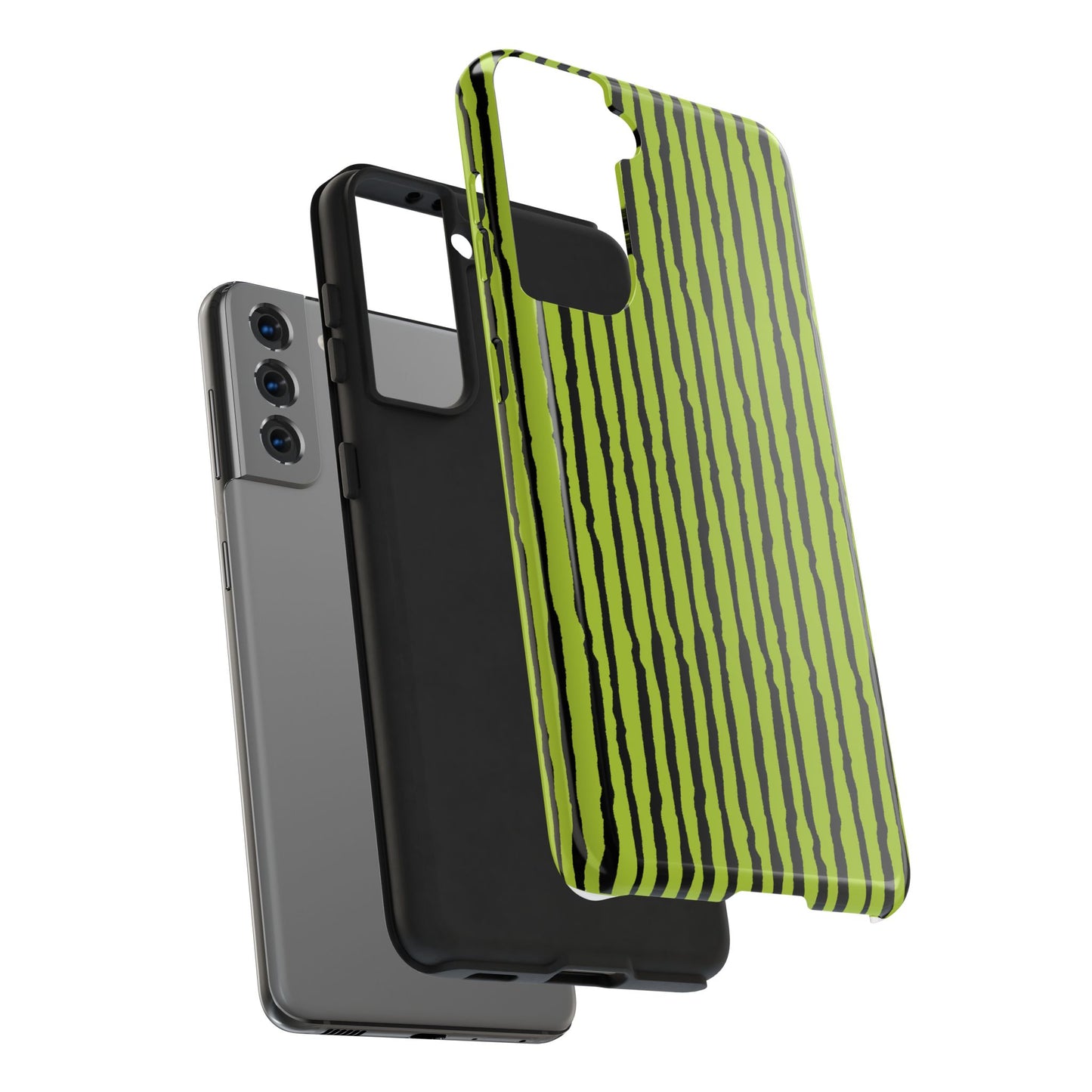 Sorta Stripe Green / Black Phone Case