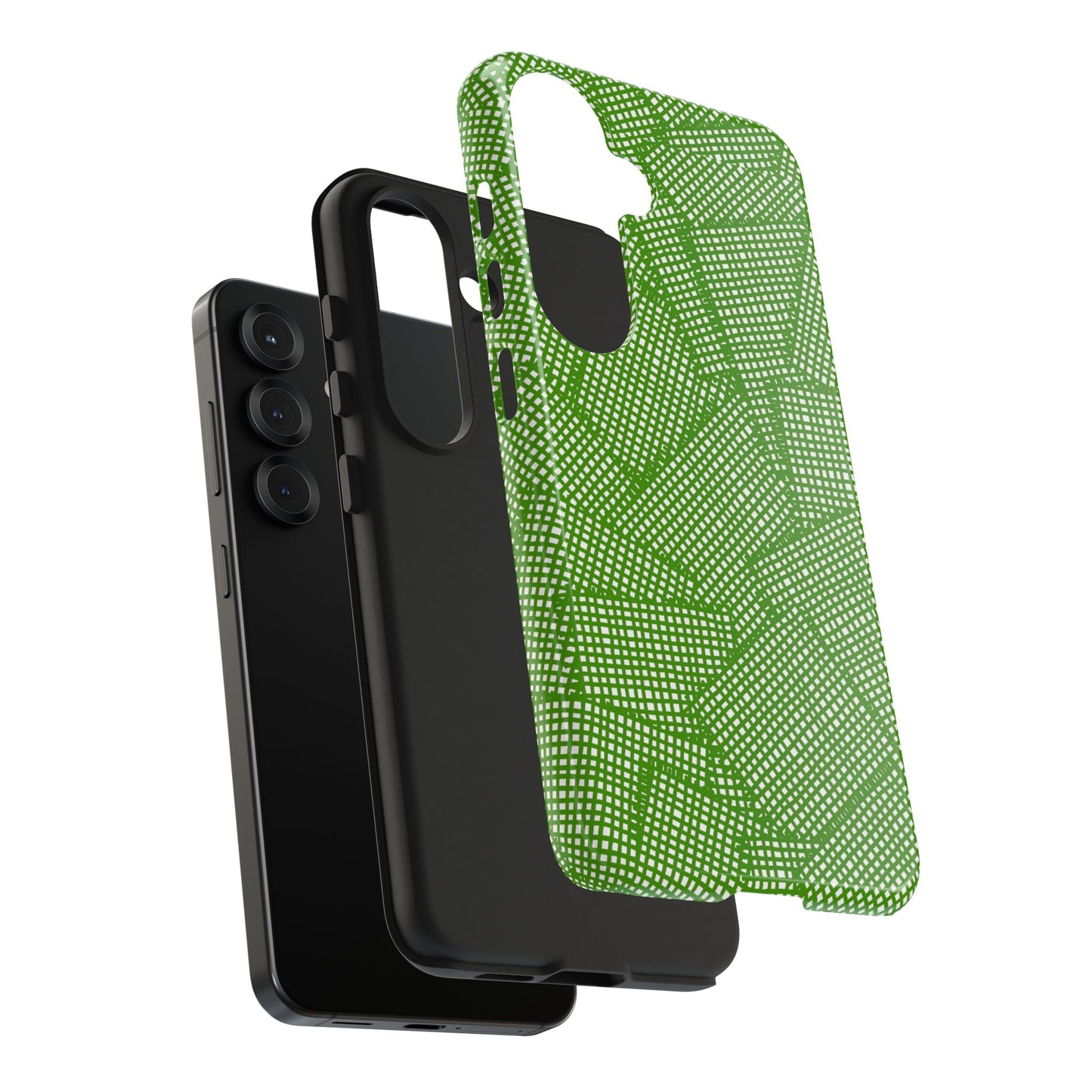 Check Patch Large Green Phone Case
