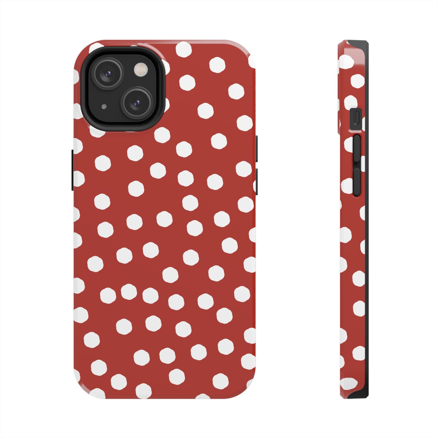 Jumbo Dots Red / White Phone Case