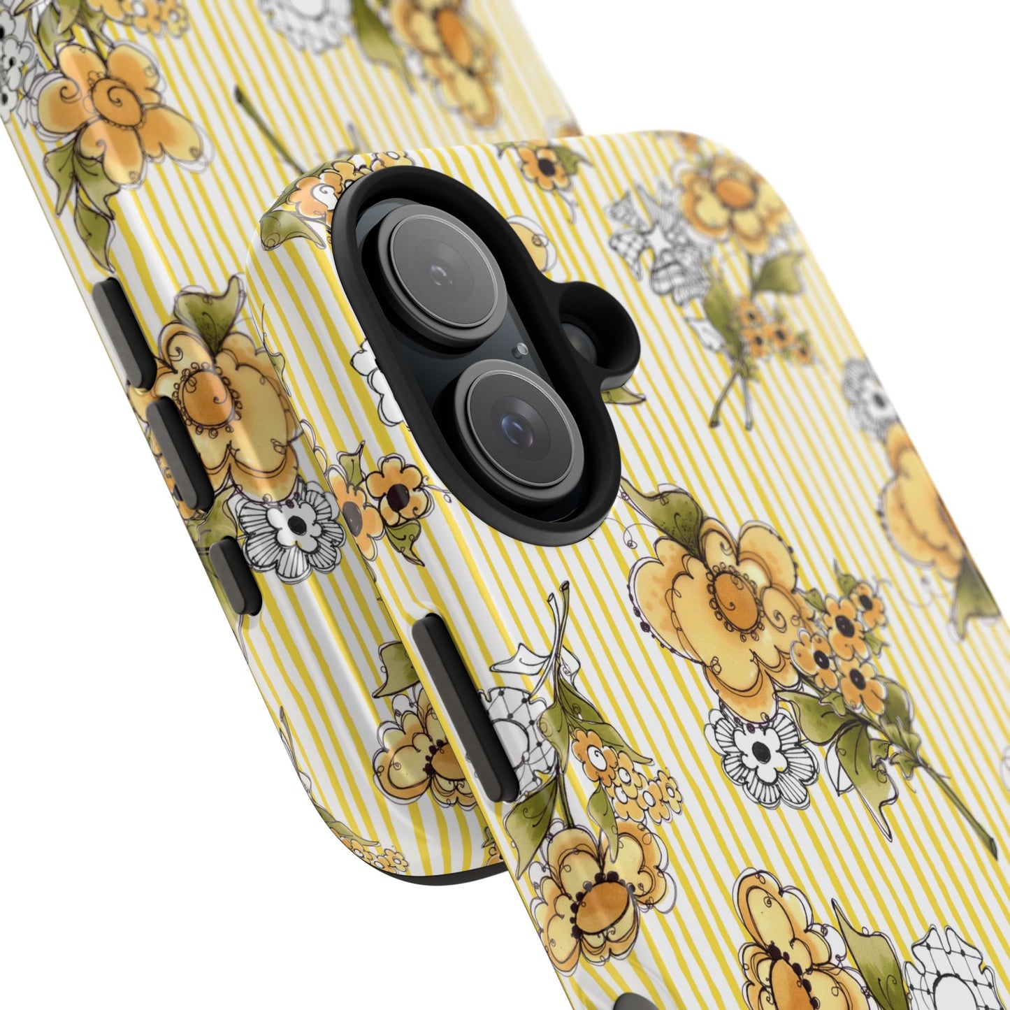 Bee Floral White / Yellow Phone Case