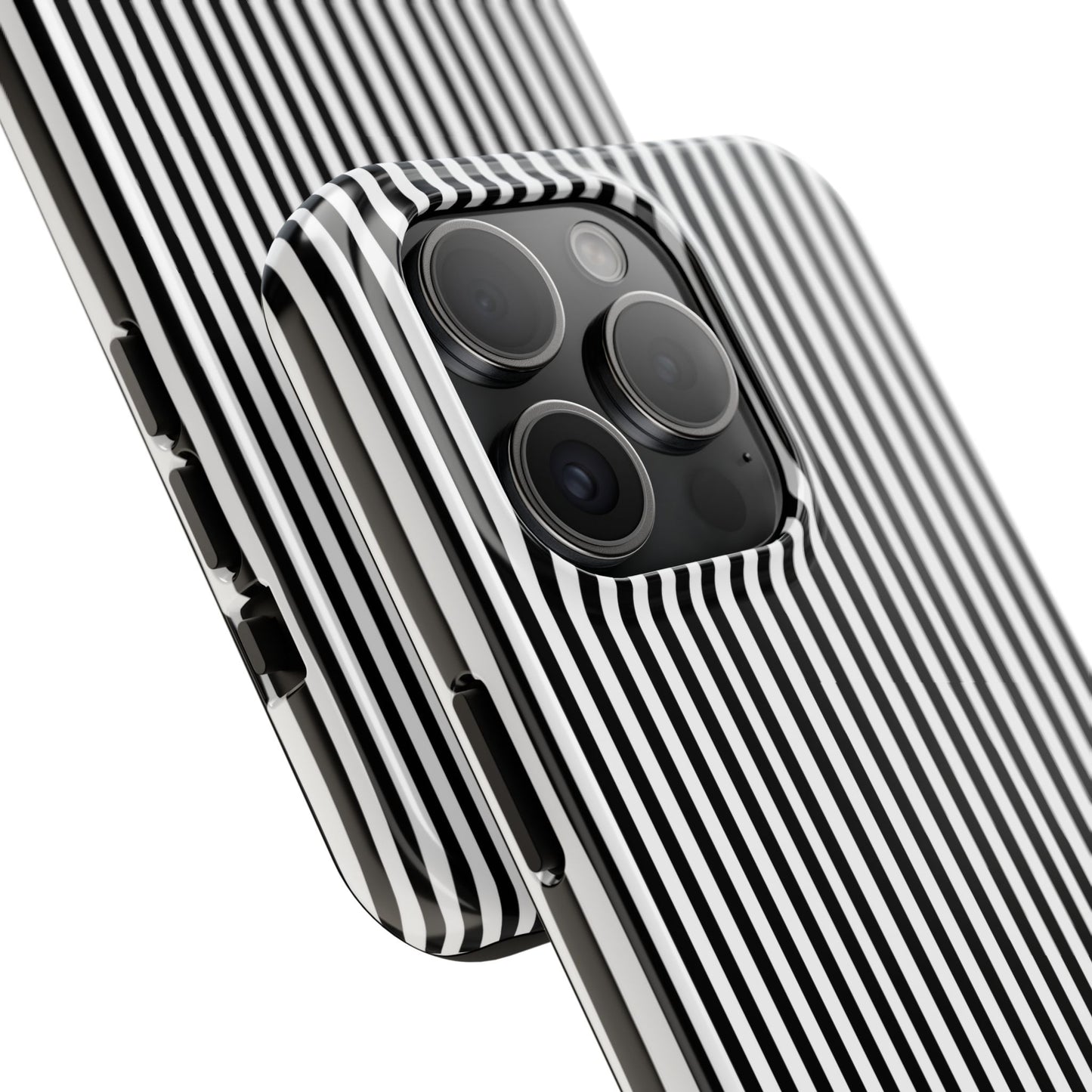 Stripe White / Black Phone Case