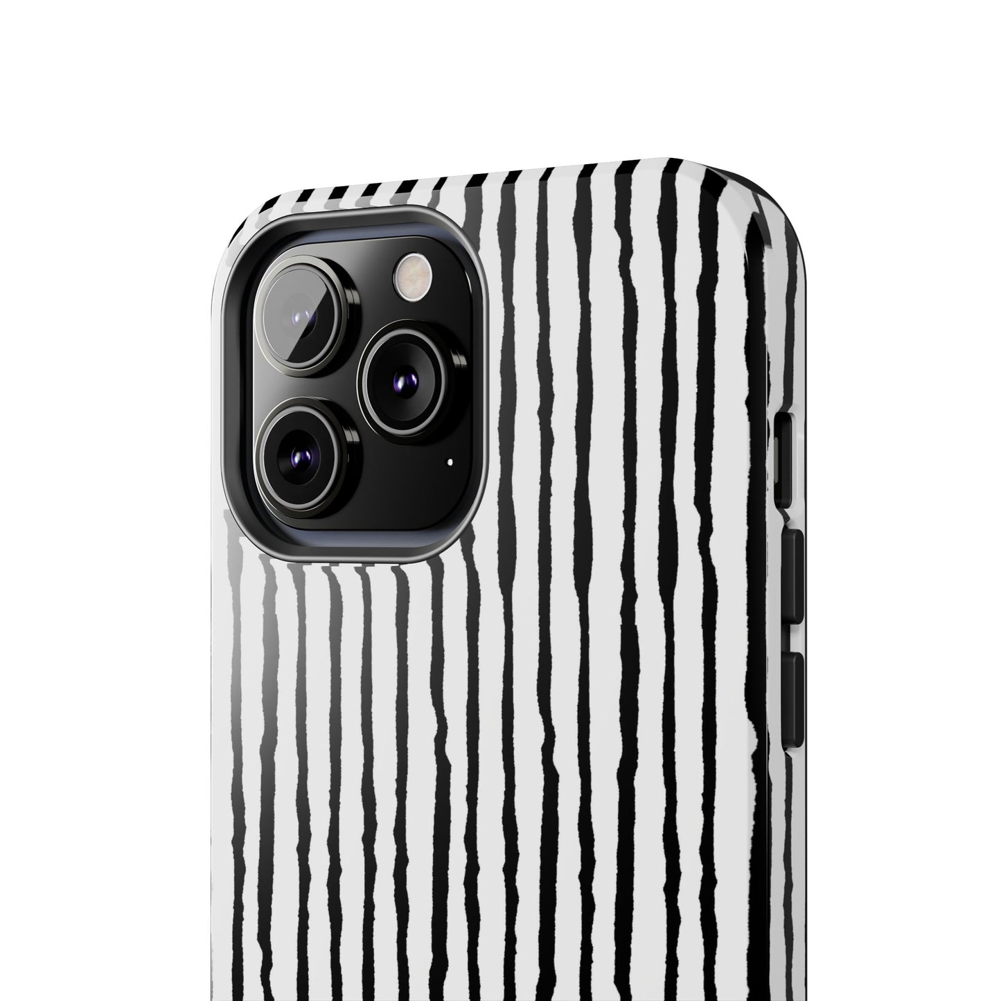 Sorta Stripe White / Black Phone Case