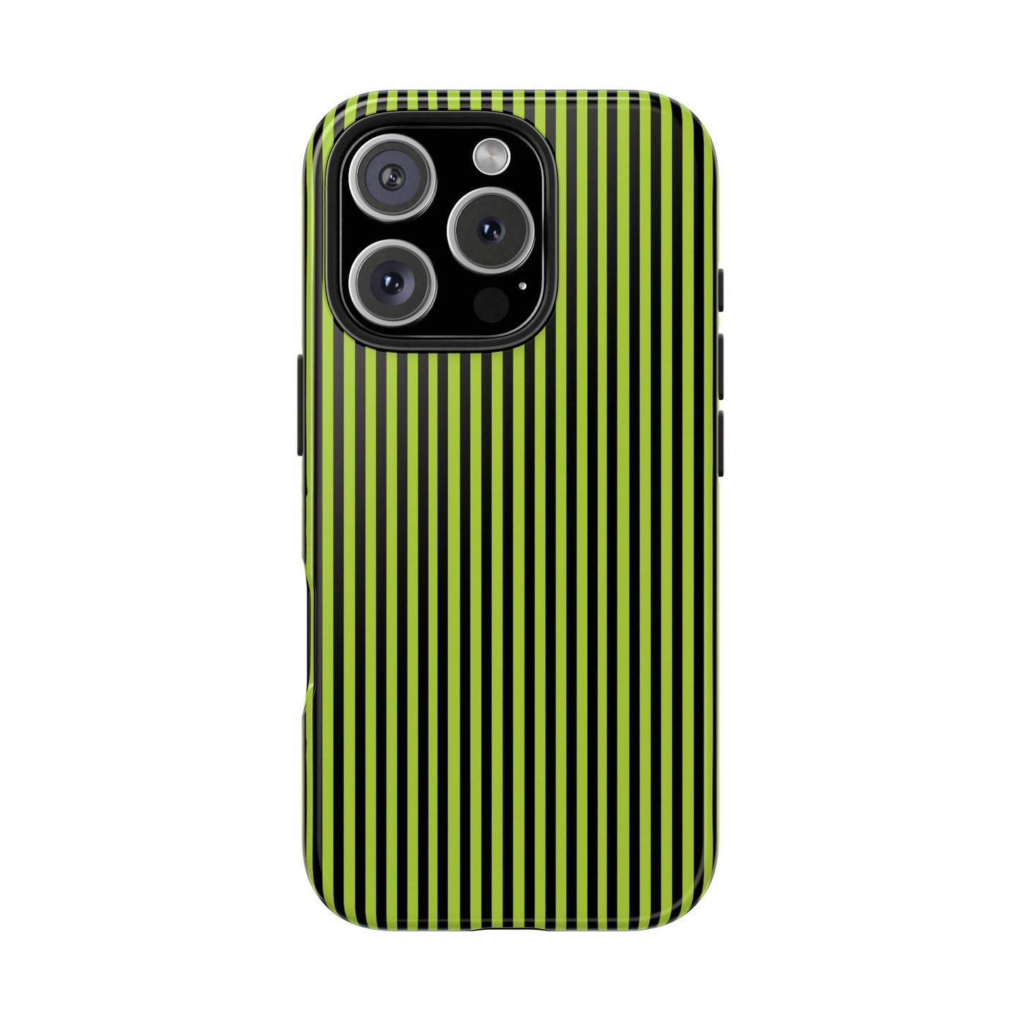 Stripe Green / Black Phone Case
