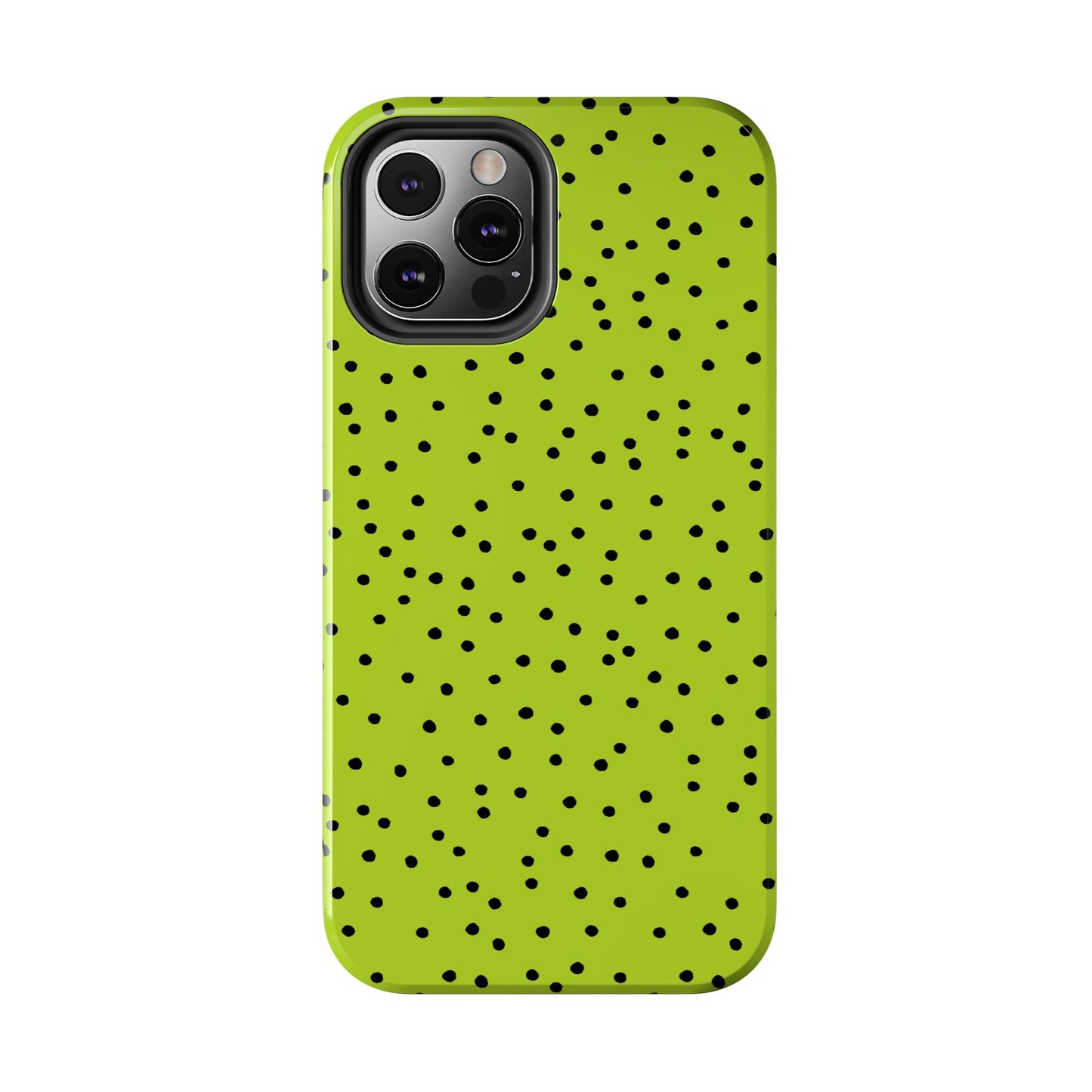 Dinky Dots Lime / Black Phone Case