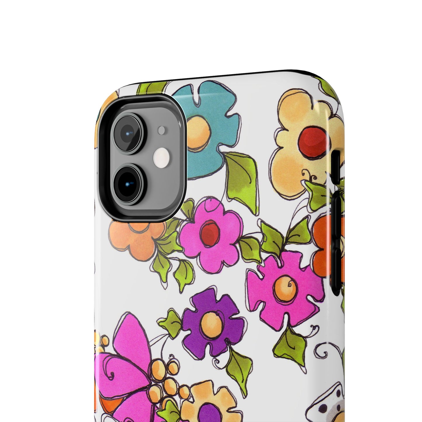 Happy Blooms White Phone Case