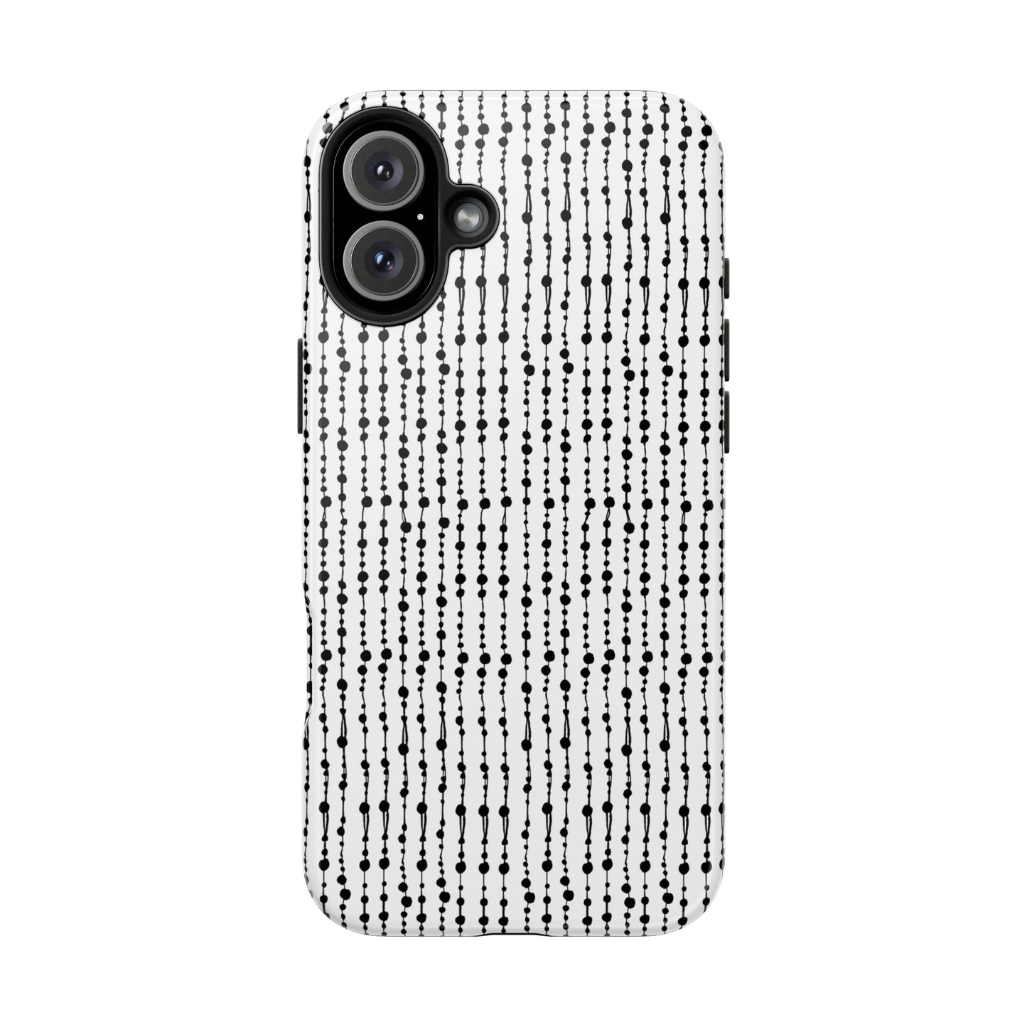 Beaded Curtain White / Black Phone Case