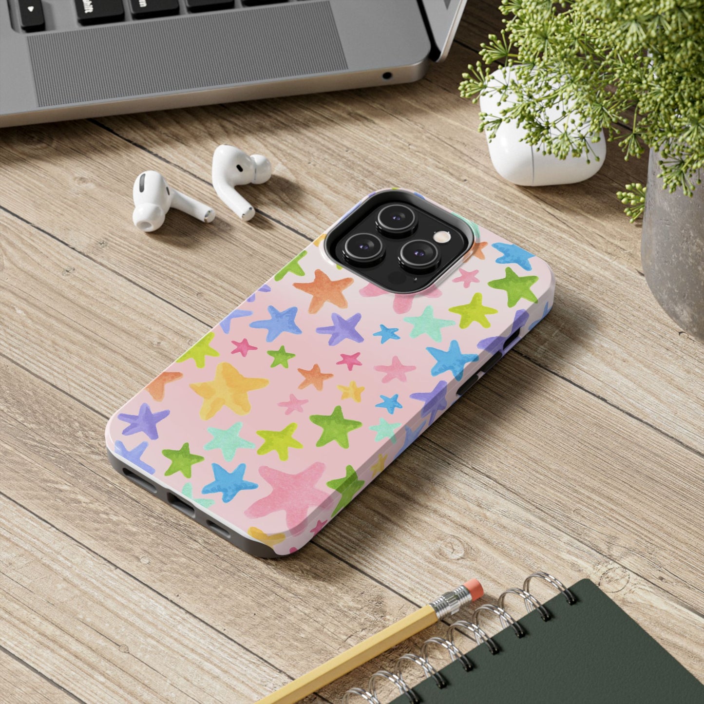 Happy Stars Pink Phone Case