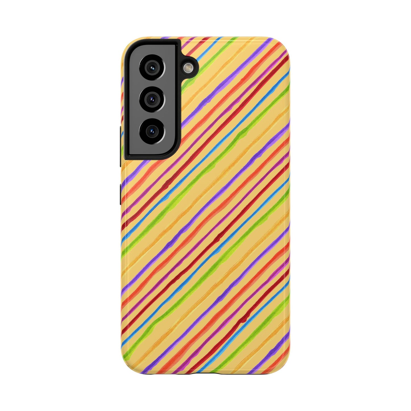 Calico Stripe Yellow Phone Case