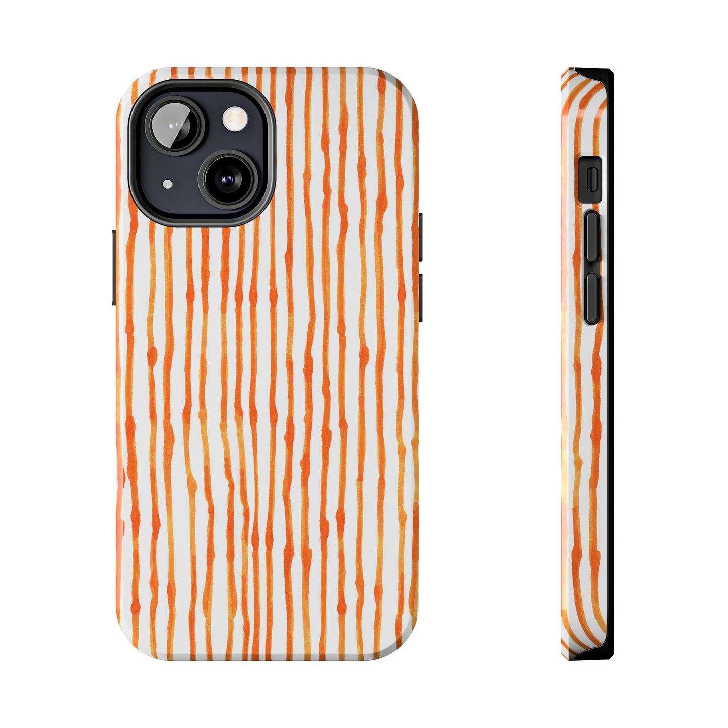 Faux Seersucker Orange / White Phone Case