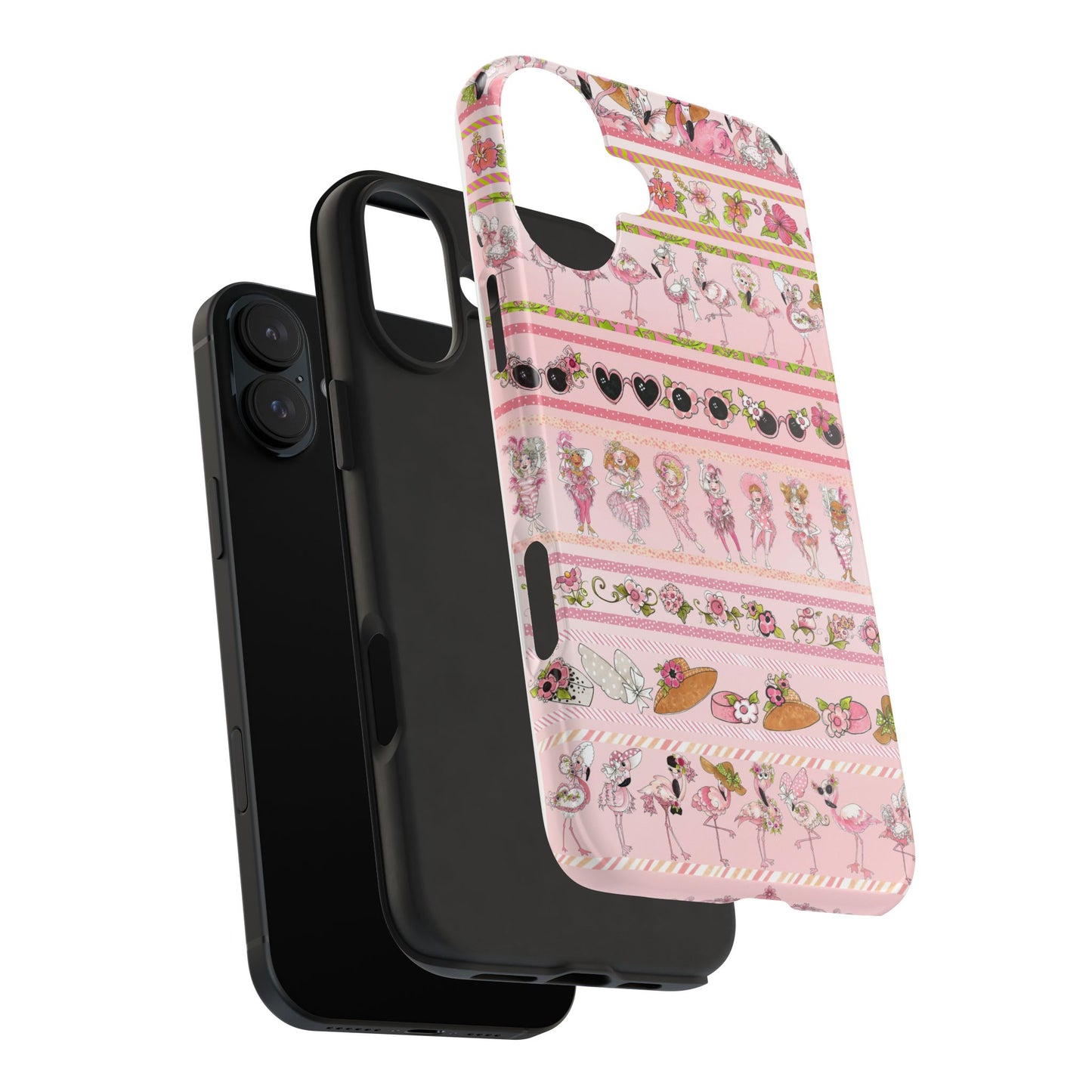 Flam Borders Pink Phone Case