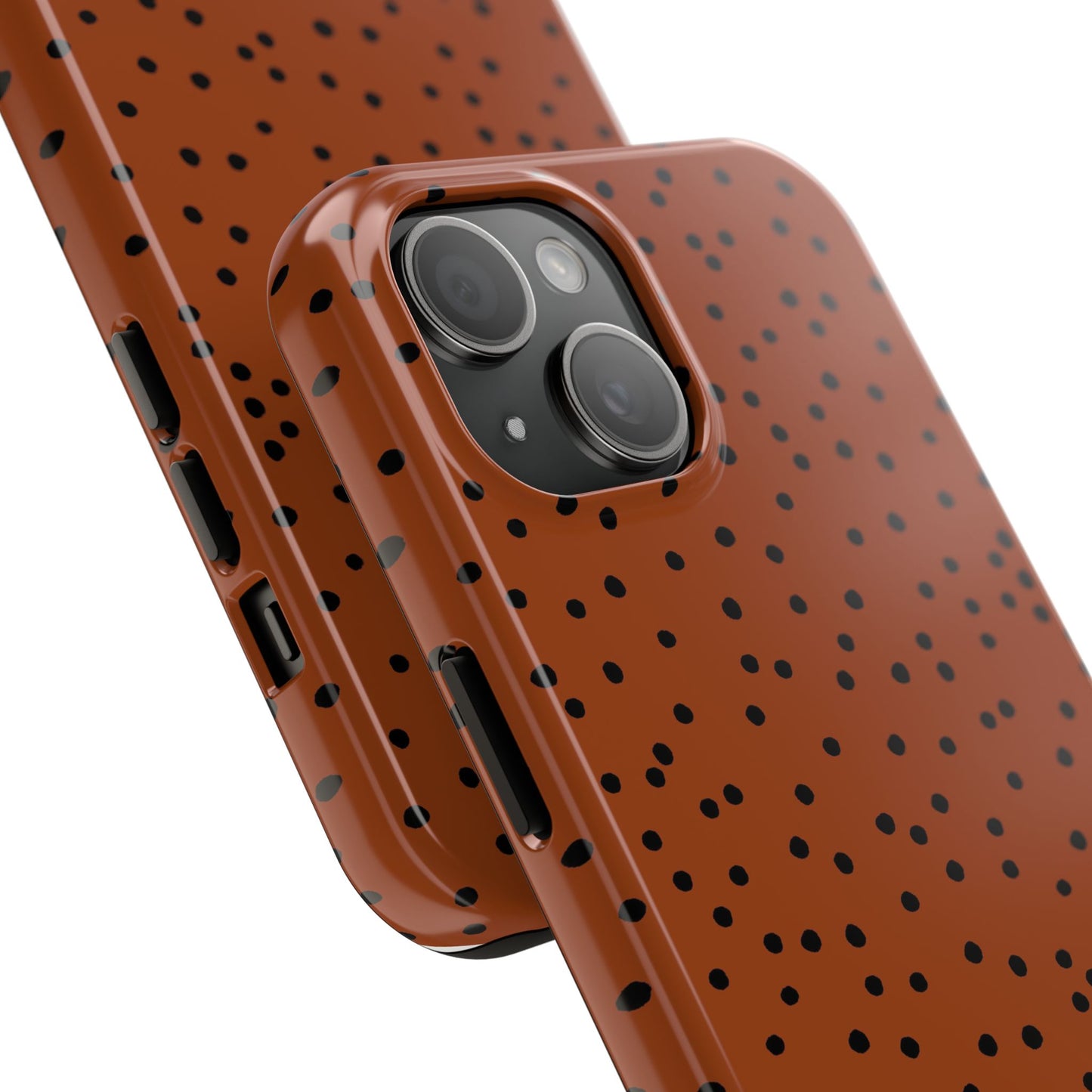 Dinky Dots Bronze / Black Phone Case